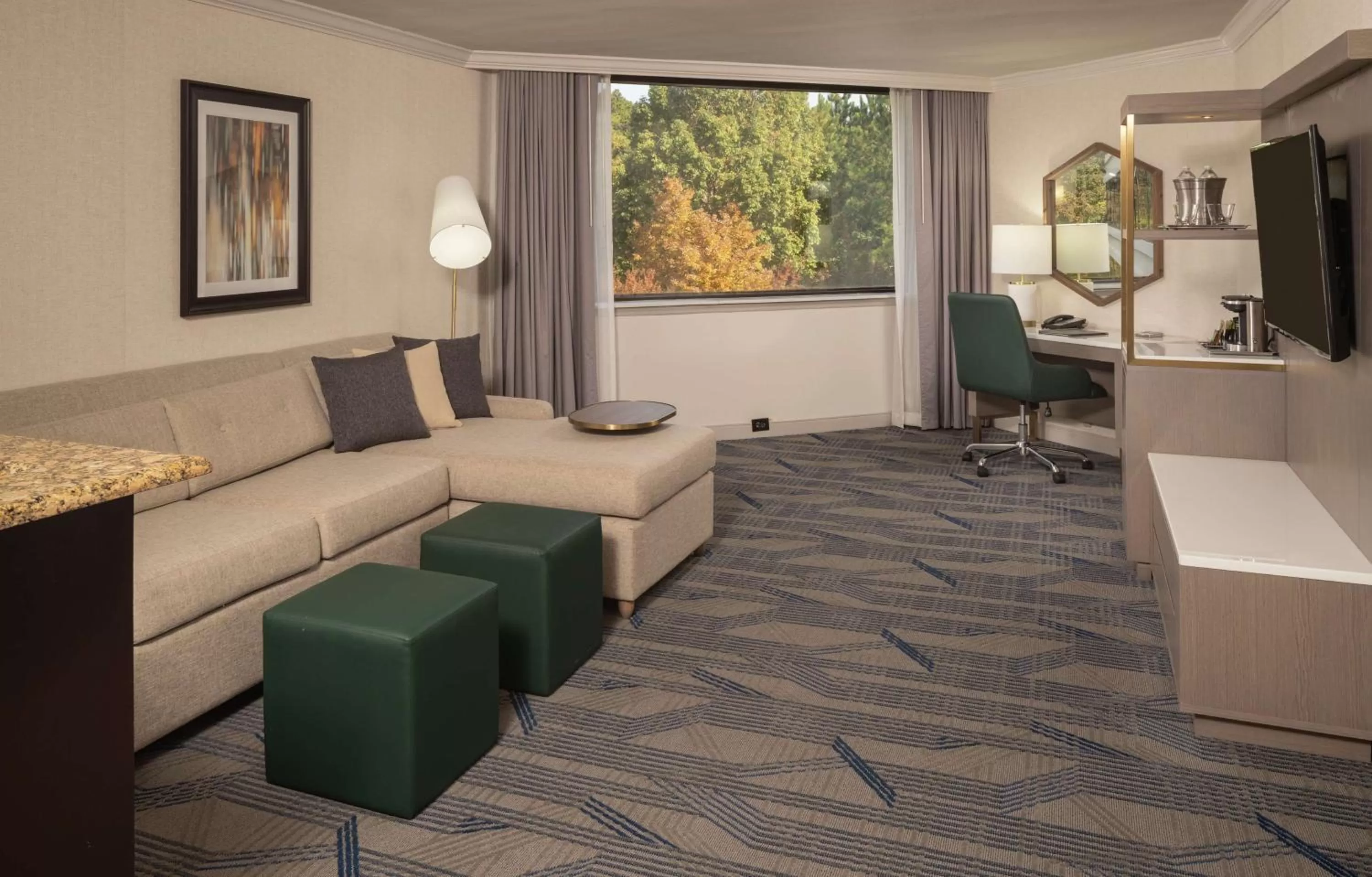 King Alcove Suite in Hilton Durham near Duke University