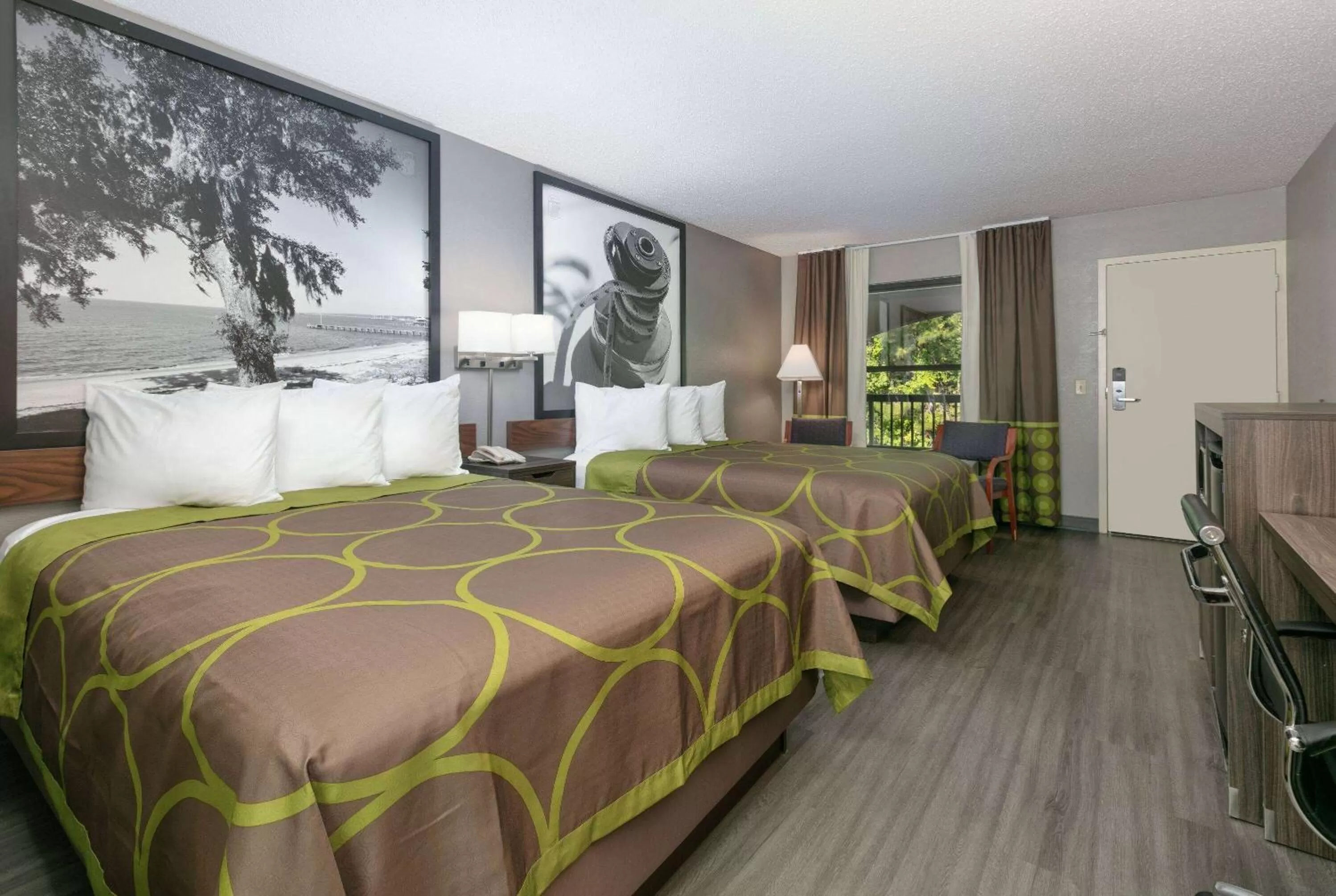 Queen Room with Two Queen Beds - Smoking in Super 8 by Wyndham Diberville Biloxi Area