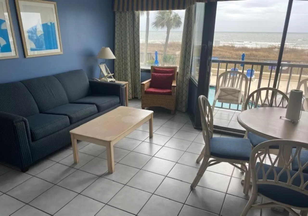 One-Bedroom Suite with One Queen Bed - Oceanfront/Non-Smoking in Ocean Club Resort Myrtle Beach a Ramada by Wyndham