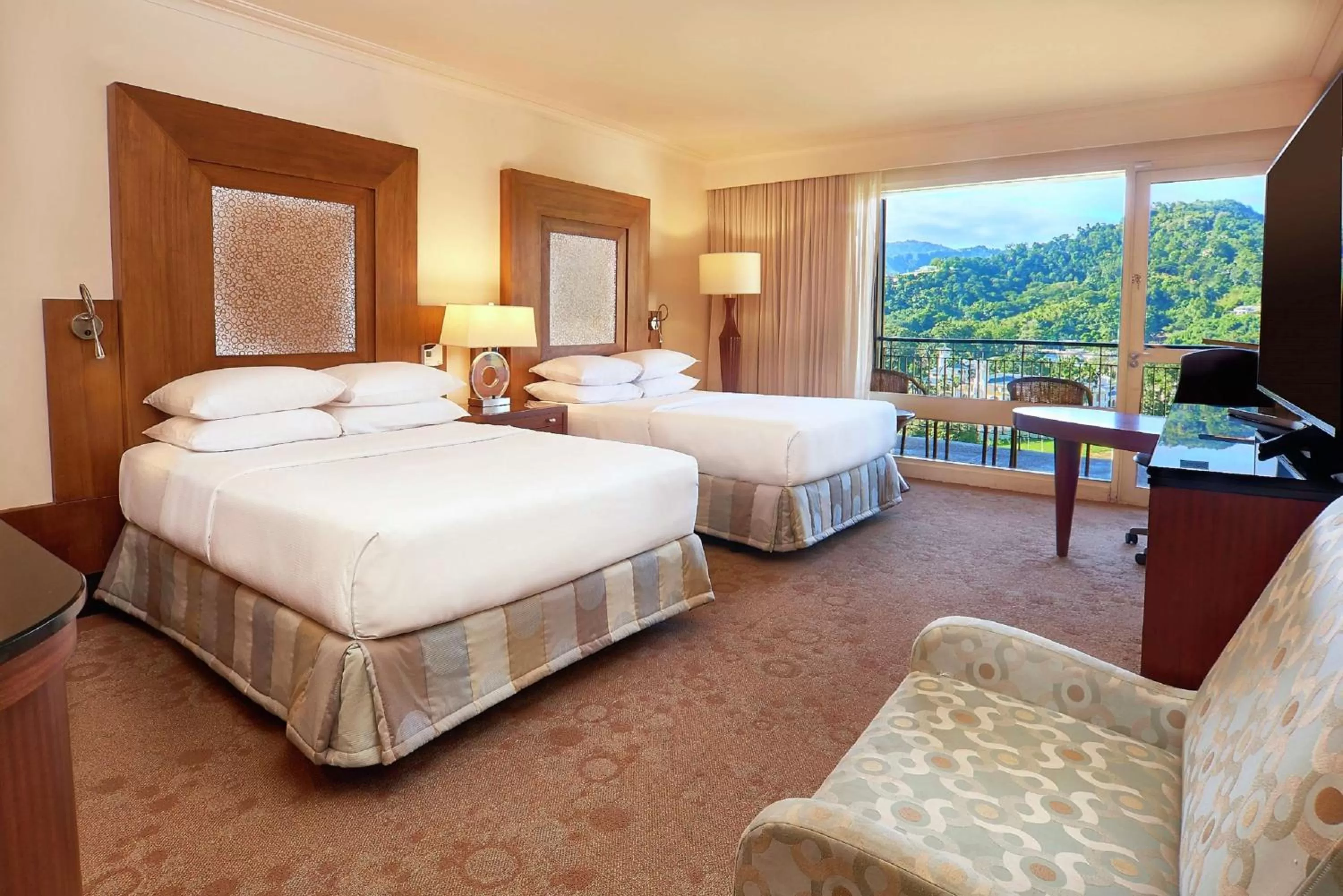 2 Double Beds Garden View in Hilton Trinidad & Conference Centre
