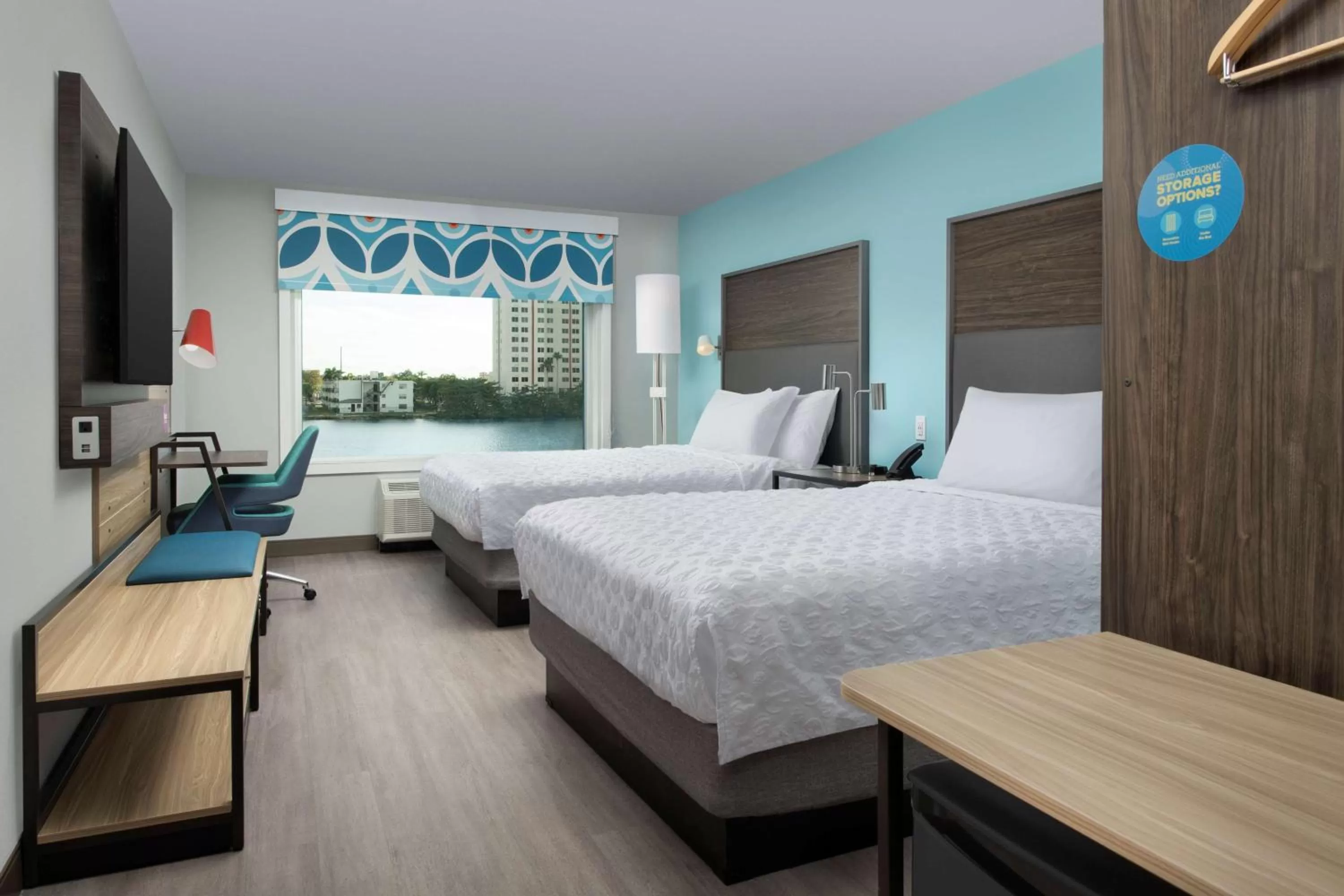 Queen Room  with Roll In Shower - Mobility Accessible in Tru By Hilton Miami Airport South Blue Lagoon, Fl