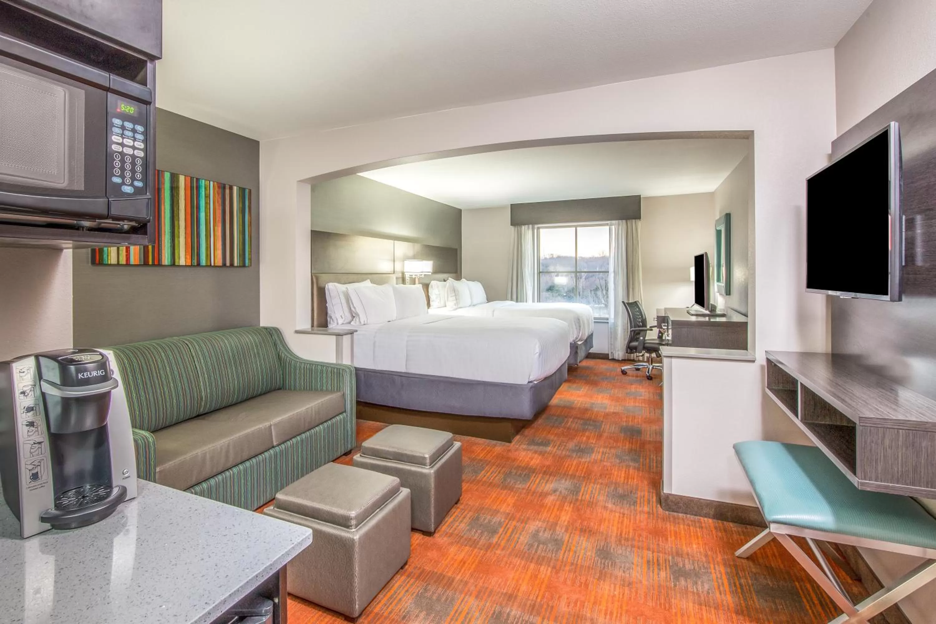 Queen Suite with Two Queen Beds and Additional Living Area in Holiday Inn Express Shawnee by IHG