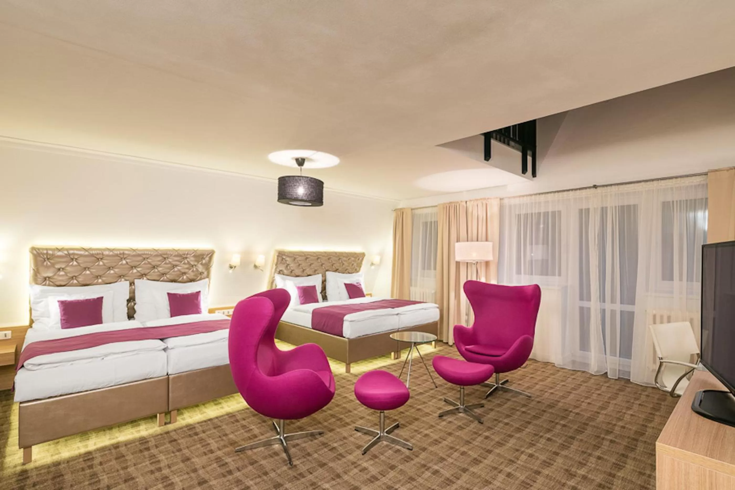 Deluxe Quadruple Room with Balcony in Pytloun Wellness Hotel Harrachov