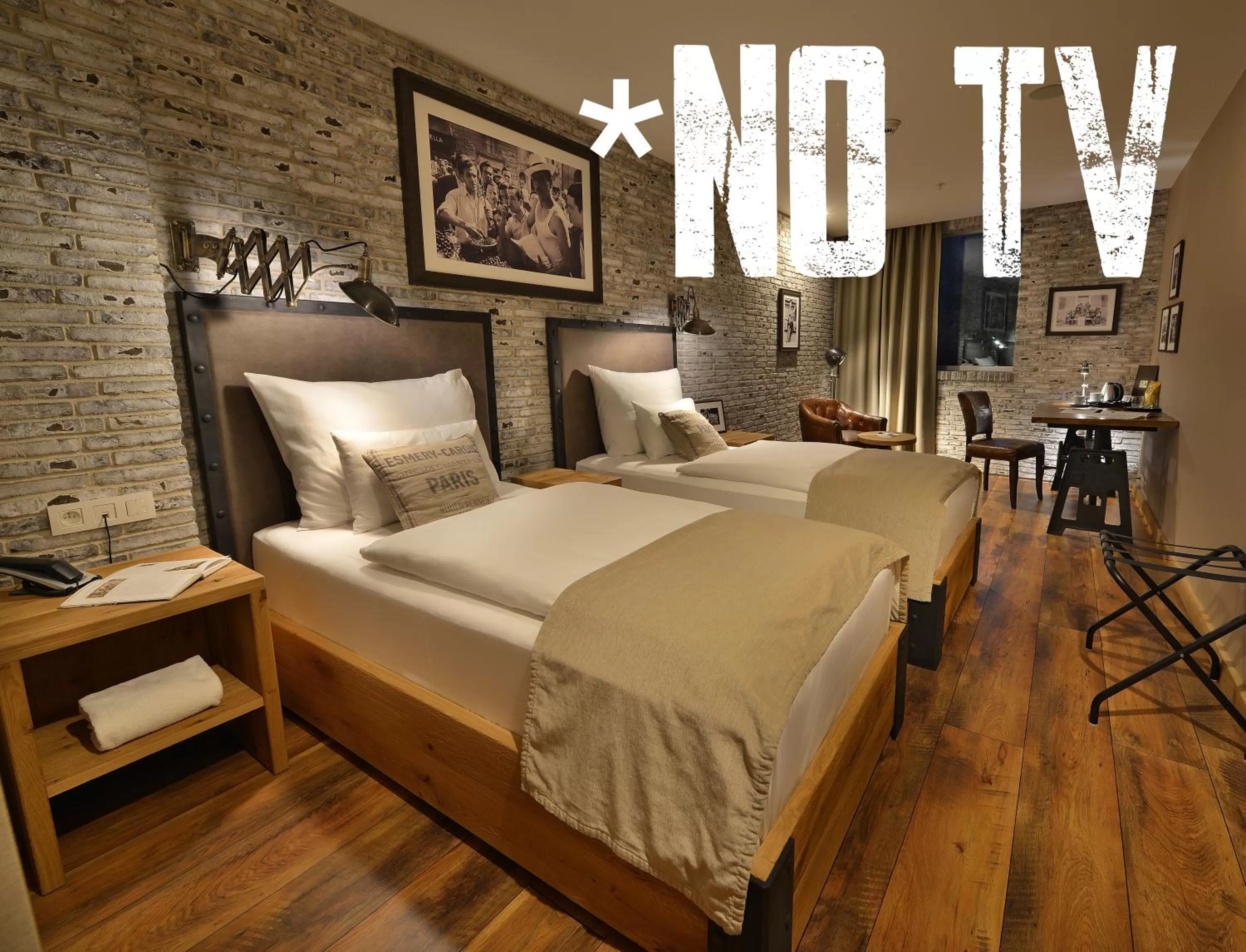 Twin Room No TV (including daily refilled free mini bar) in LOFT Hotel Bratislava