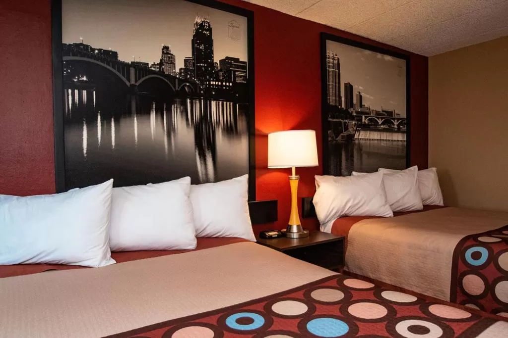 Double Room with Two Double Beds - Smoking in Super 8 by Wyndham Brooklyn Center/MPLS