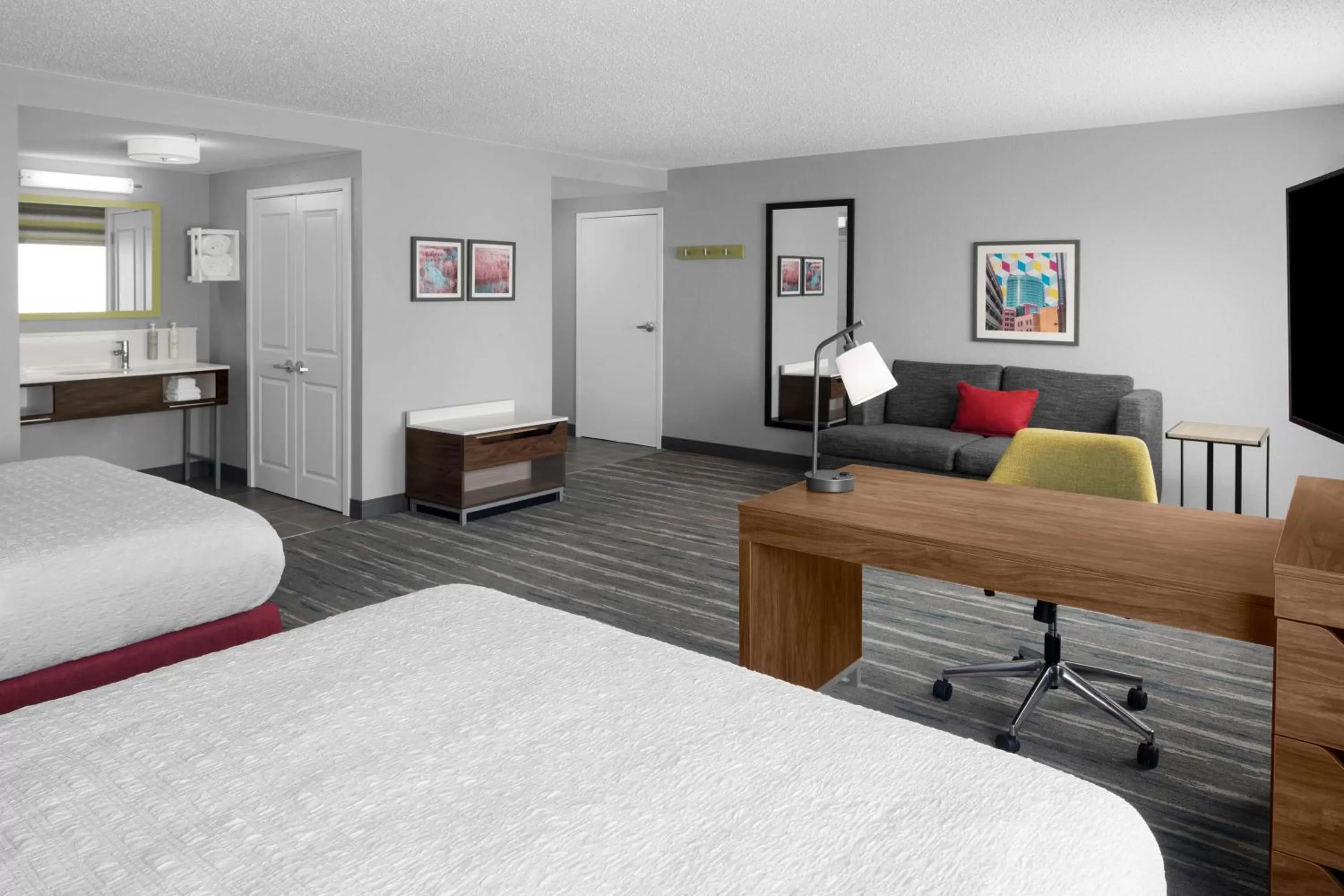 Queen Studio Suite with Two Queen Beds - Non-Smoking in Hampton Inn & Suites Grand Rapids-Airport 28th St