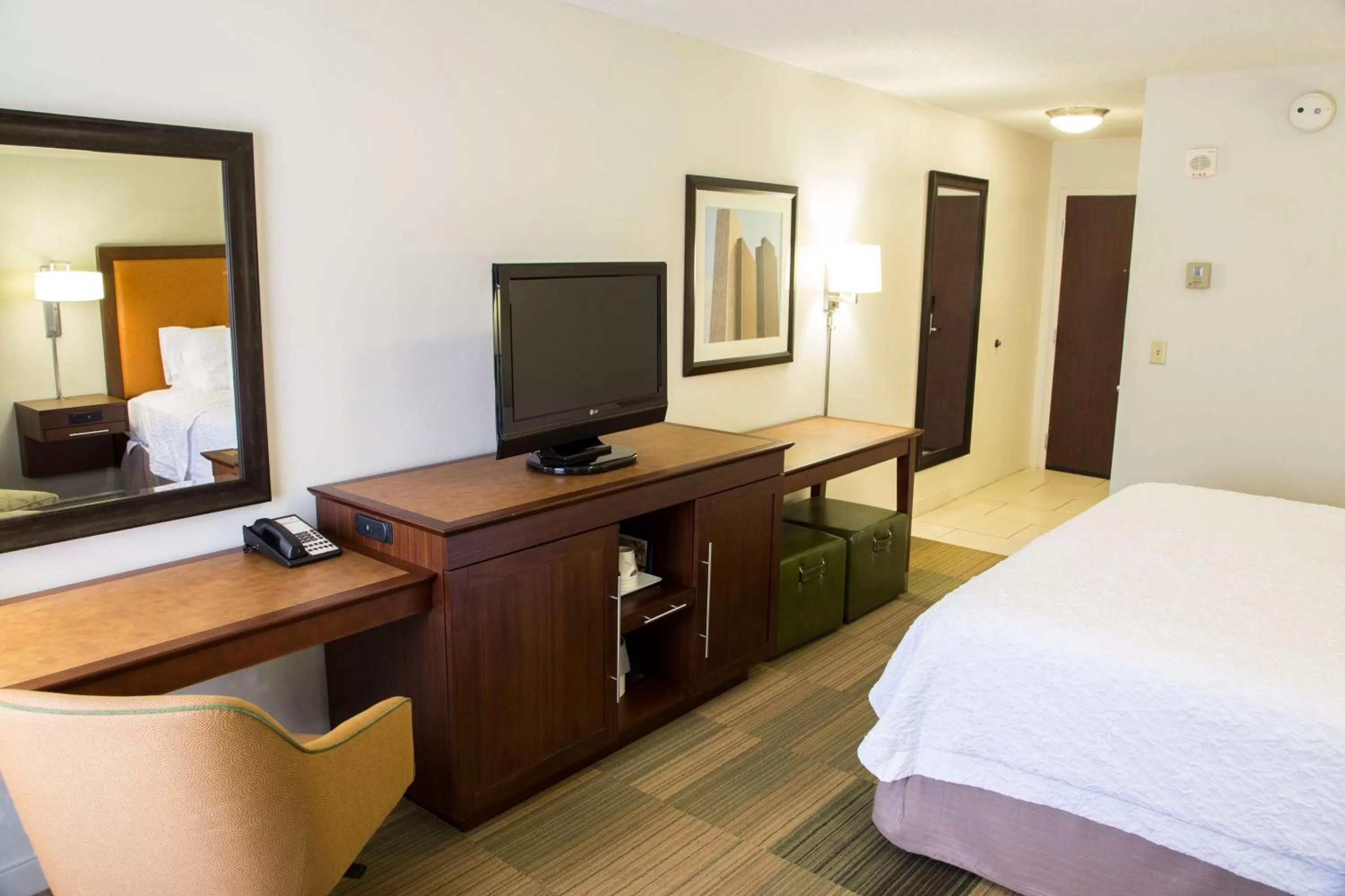 King Room with Roll-In Shower - Mobility and Hearing Access/Non-Smoking in Hampton Inn & Suites Albany-Downtown