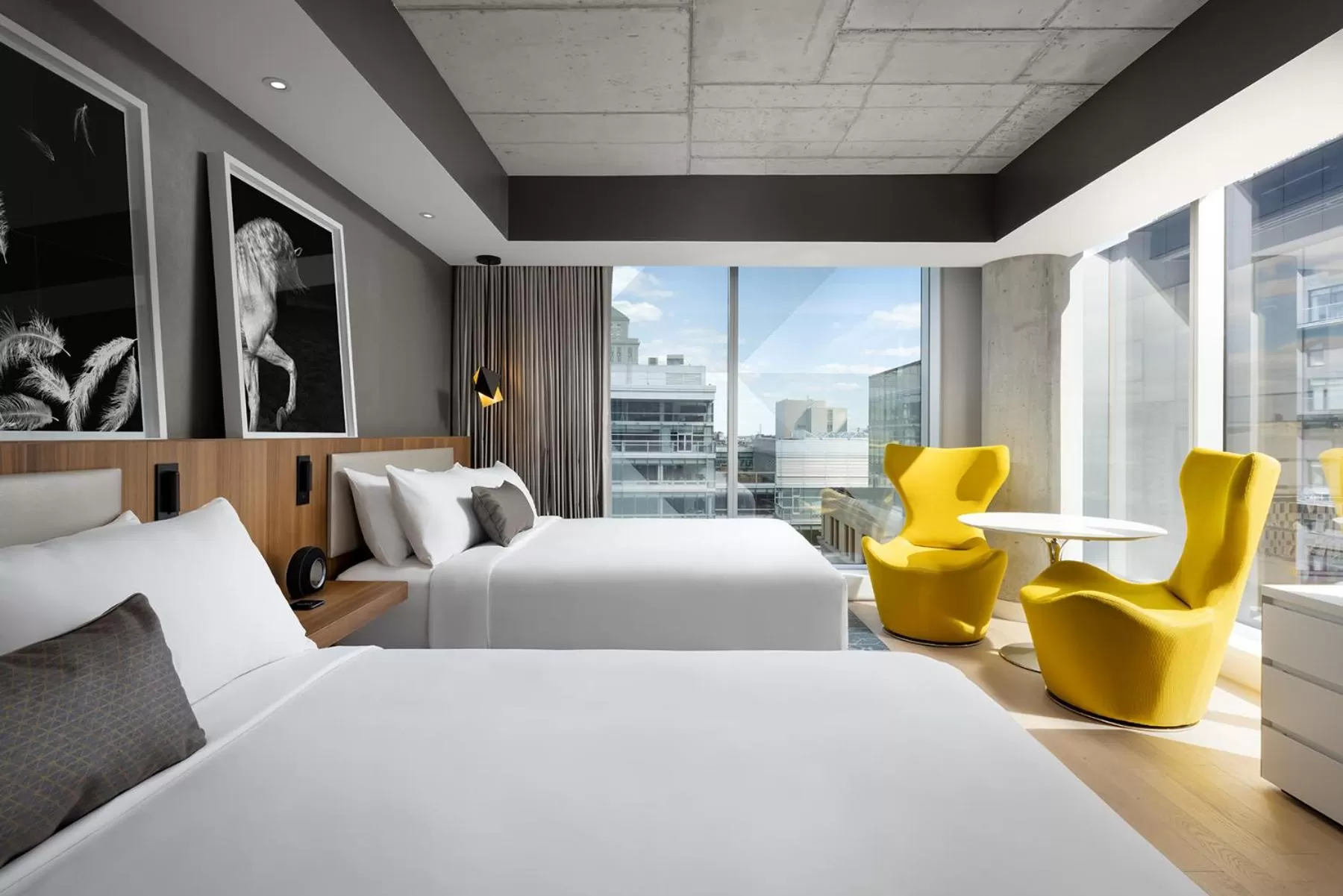 Deluxe Corner Queen Room with Two Queen Beds in Humaniti Hotel Montreal, Autograph Collection