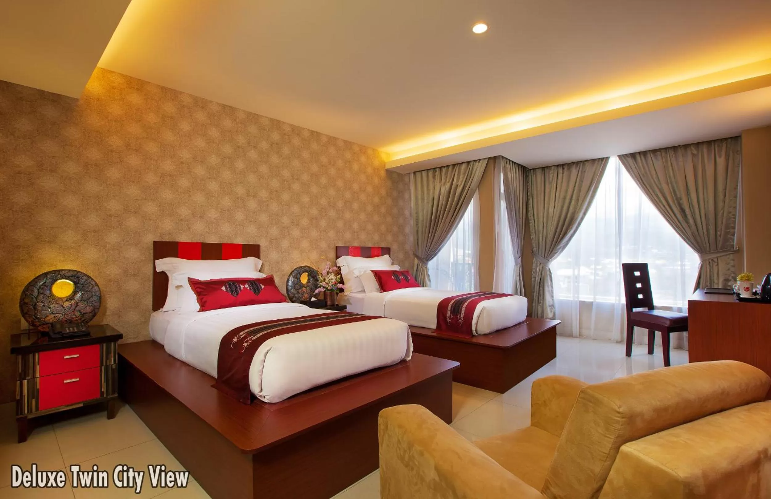 Deluxe Twin Room with CityView in Lion Hotel & Plaza Manado