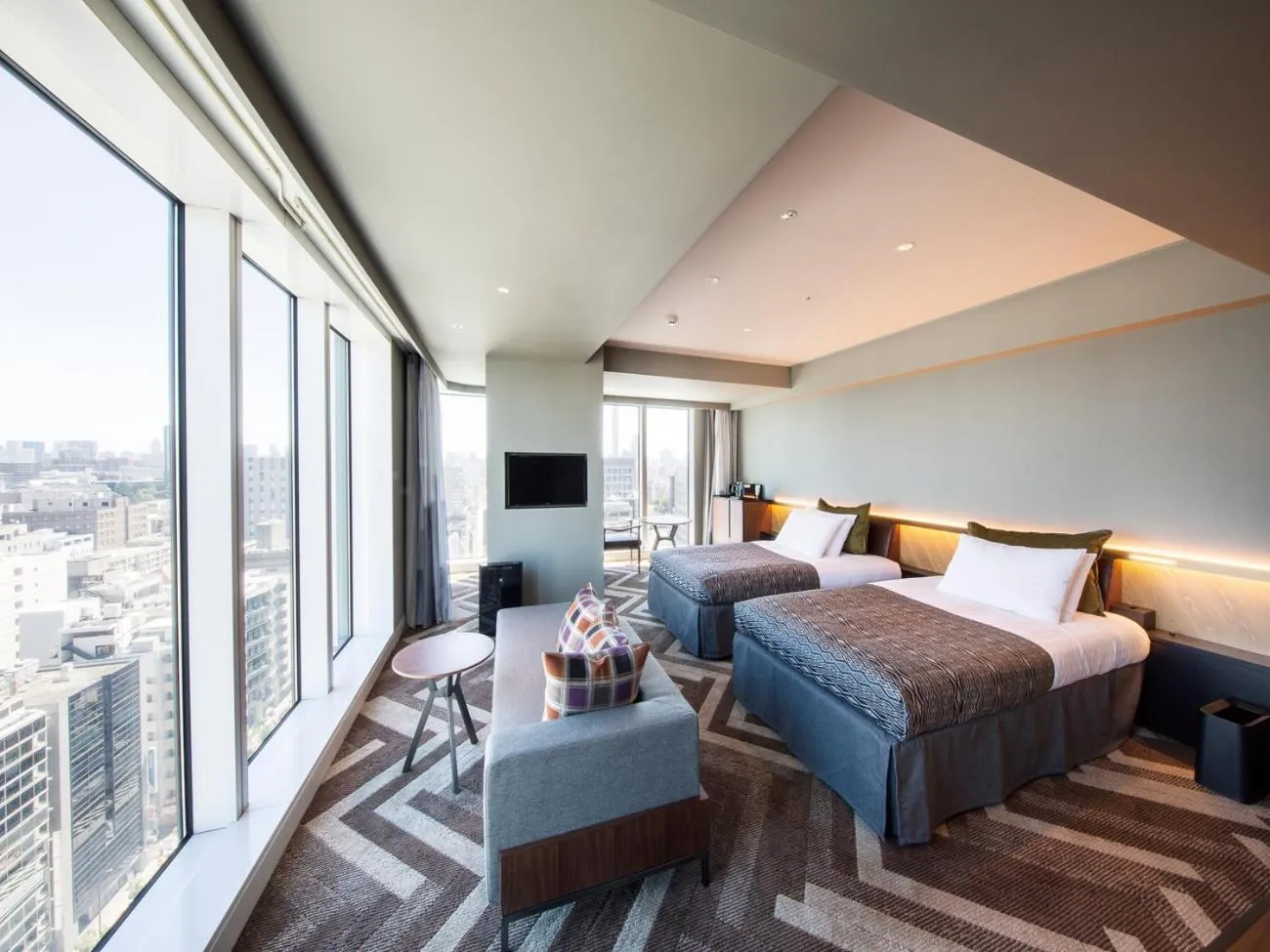 Superior Corner Twin Room with City View - Extra Bed for more than 3 Adults in SHIBUYA STREAM HOTEL formerly Shibuya Stream Excel Hotel Tokyu