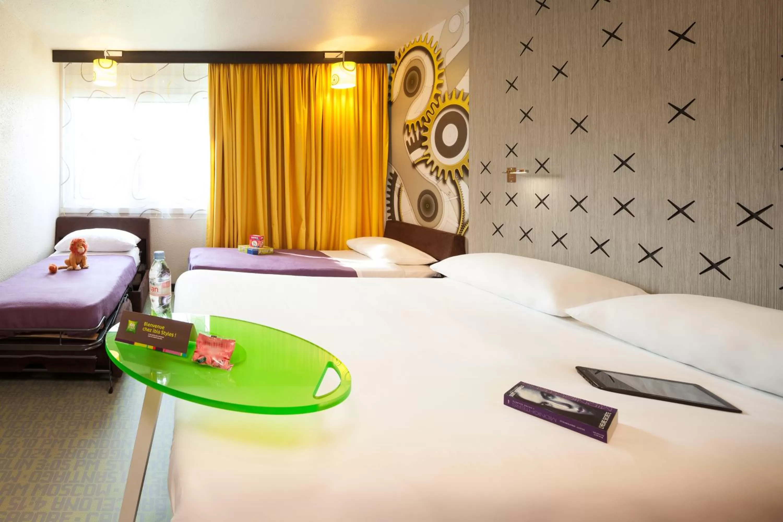 Standard Suite with 1 Double Bed and 2 Single Beds in ibis Styles Besançon