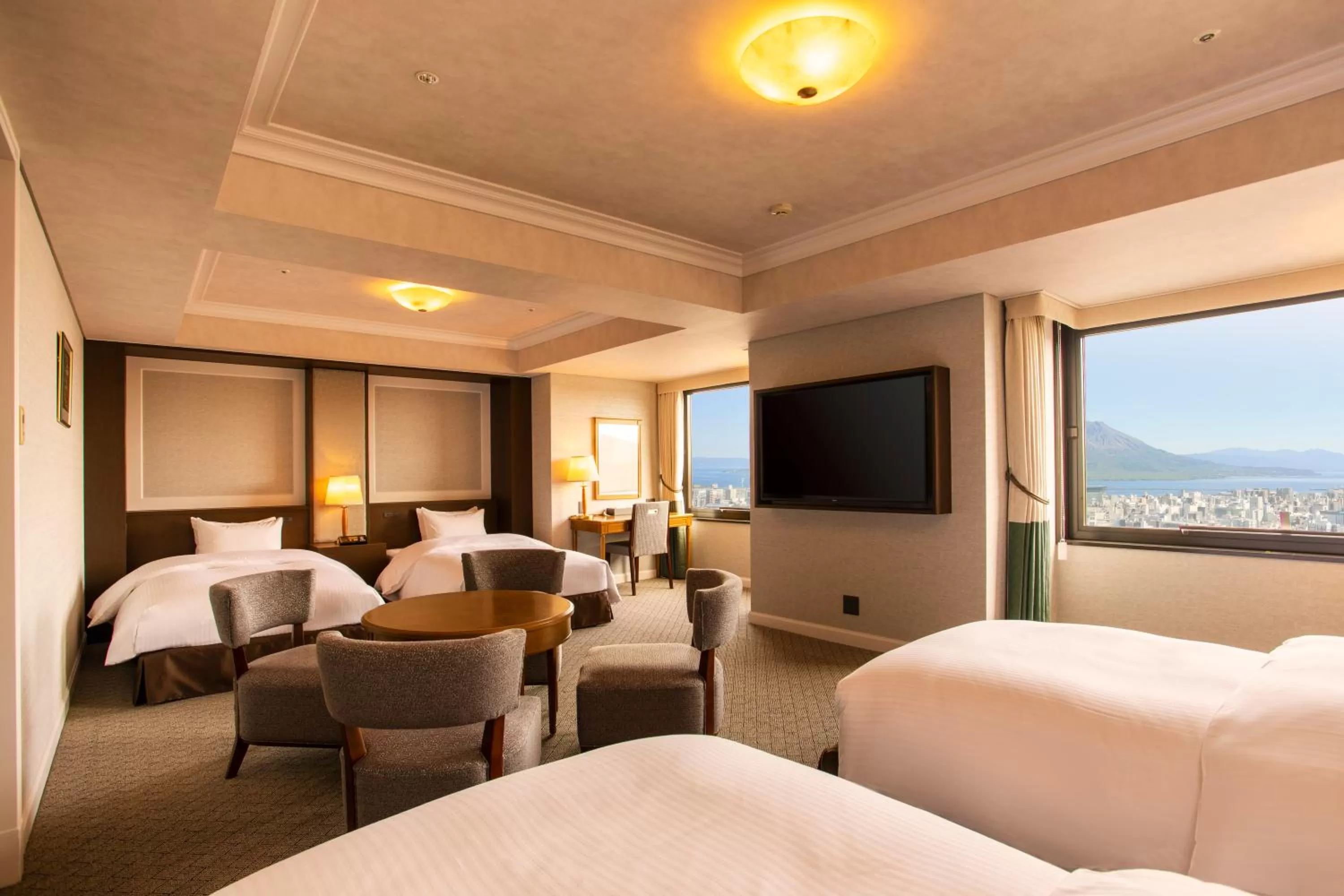 Quadruple Room with Sakurajima View - Non-Smoking  in SHIROYAMA HOTEL kagoshima