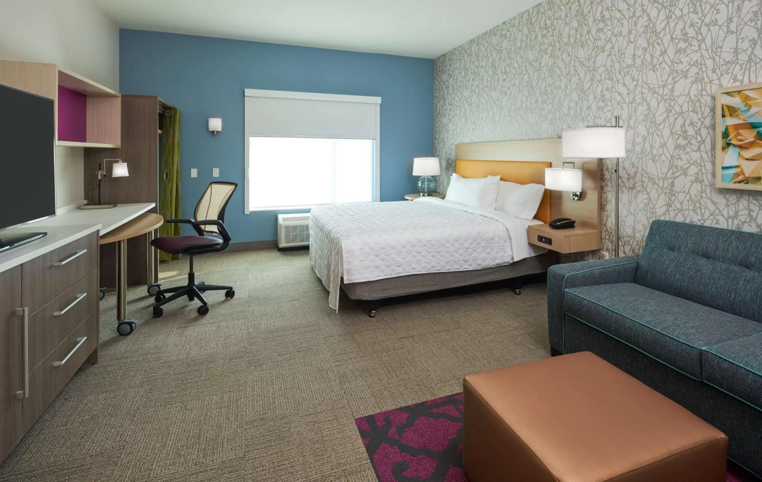 King Studio with Roll In Shower - Mobility Accessible/Non-Smoking in Home2 Suites By Hilton Ft. Lauderdale Downtown, Fl