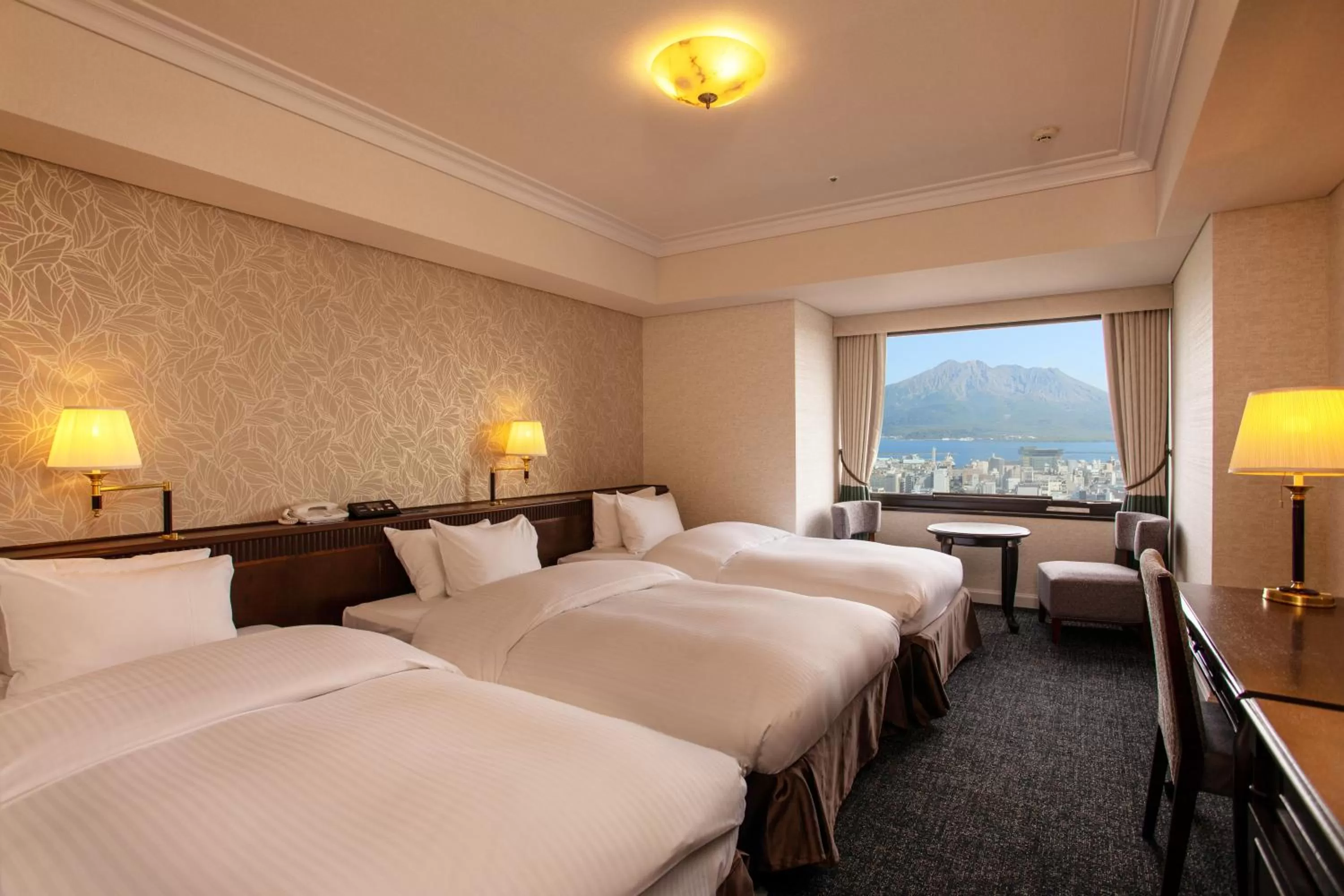 Triple Room with Sakurajima View - Non-Smoking in SHIROYAMA HOTEL kagoshima
