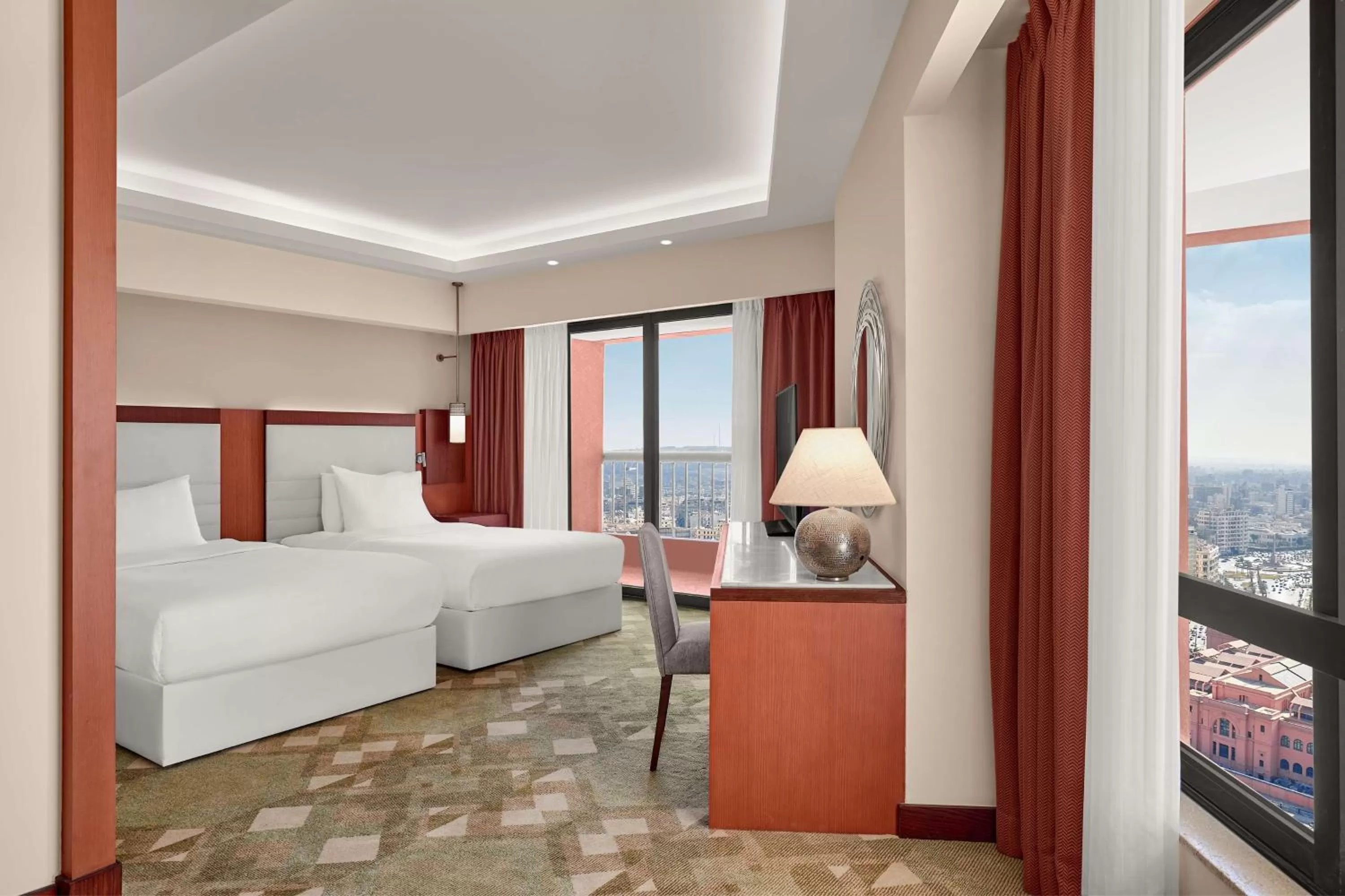 Connecting Family Twin Room with Nile View in Ramses Hilton Hotel & Casino