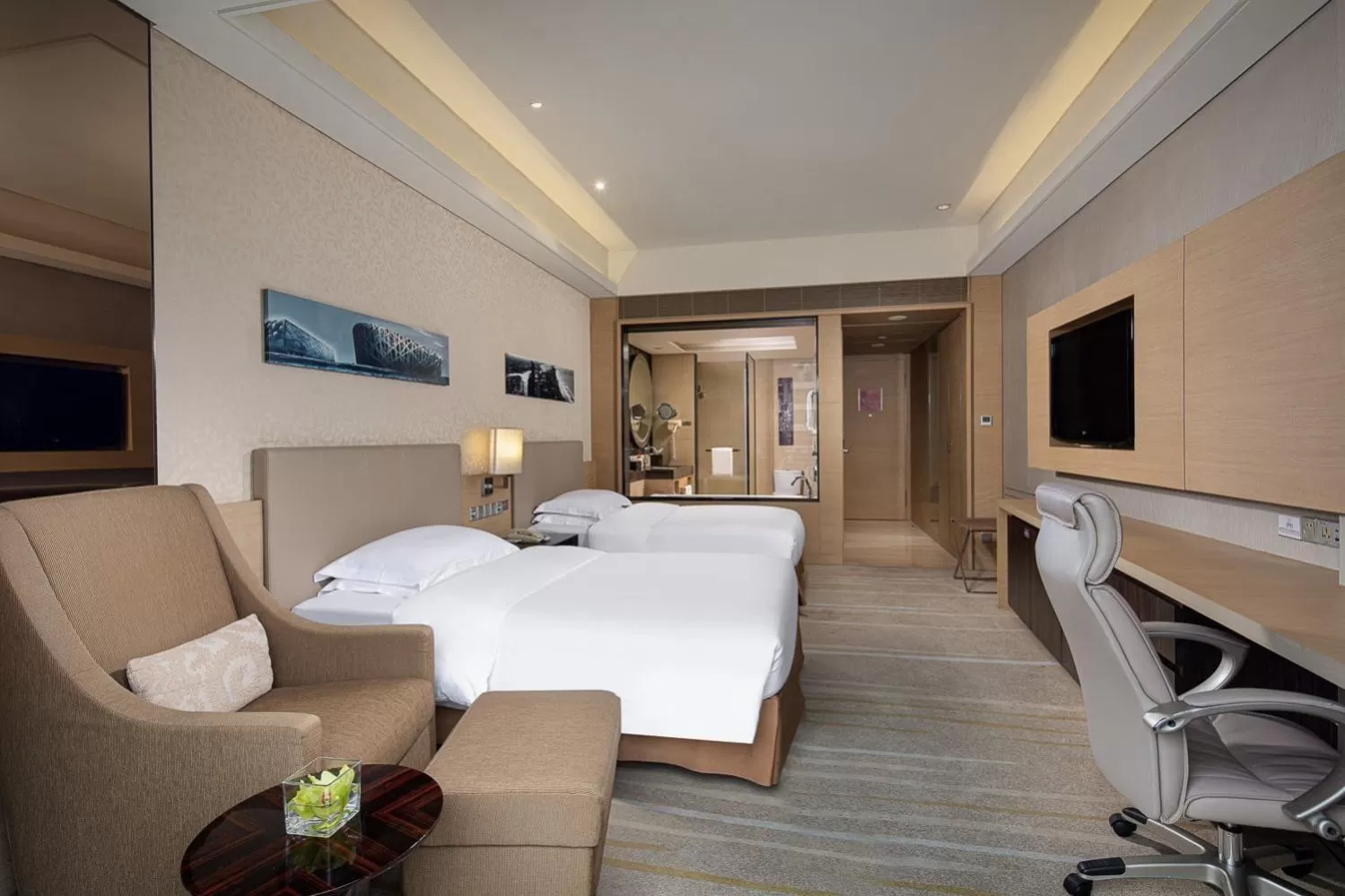 Premium Double Room with Two Double Beds - Lounge Access in Crowne Plaza Guangzhou Huadu by IHG