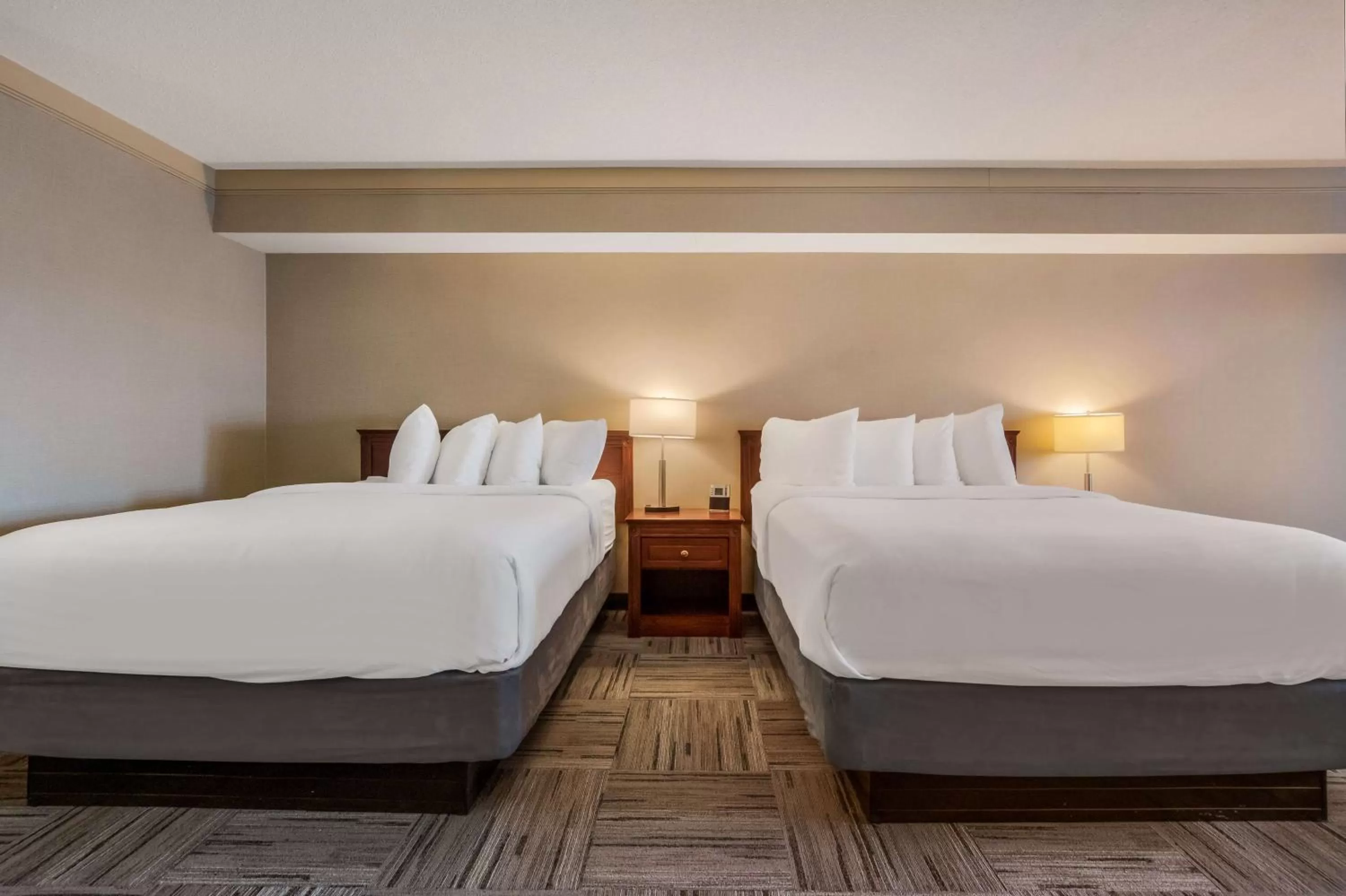 Room with Two Queen Beds and Fireplace in Best Western Brantford Hotel and Conference Centre