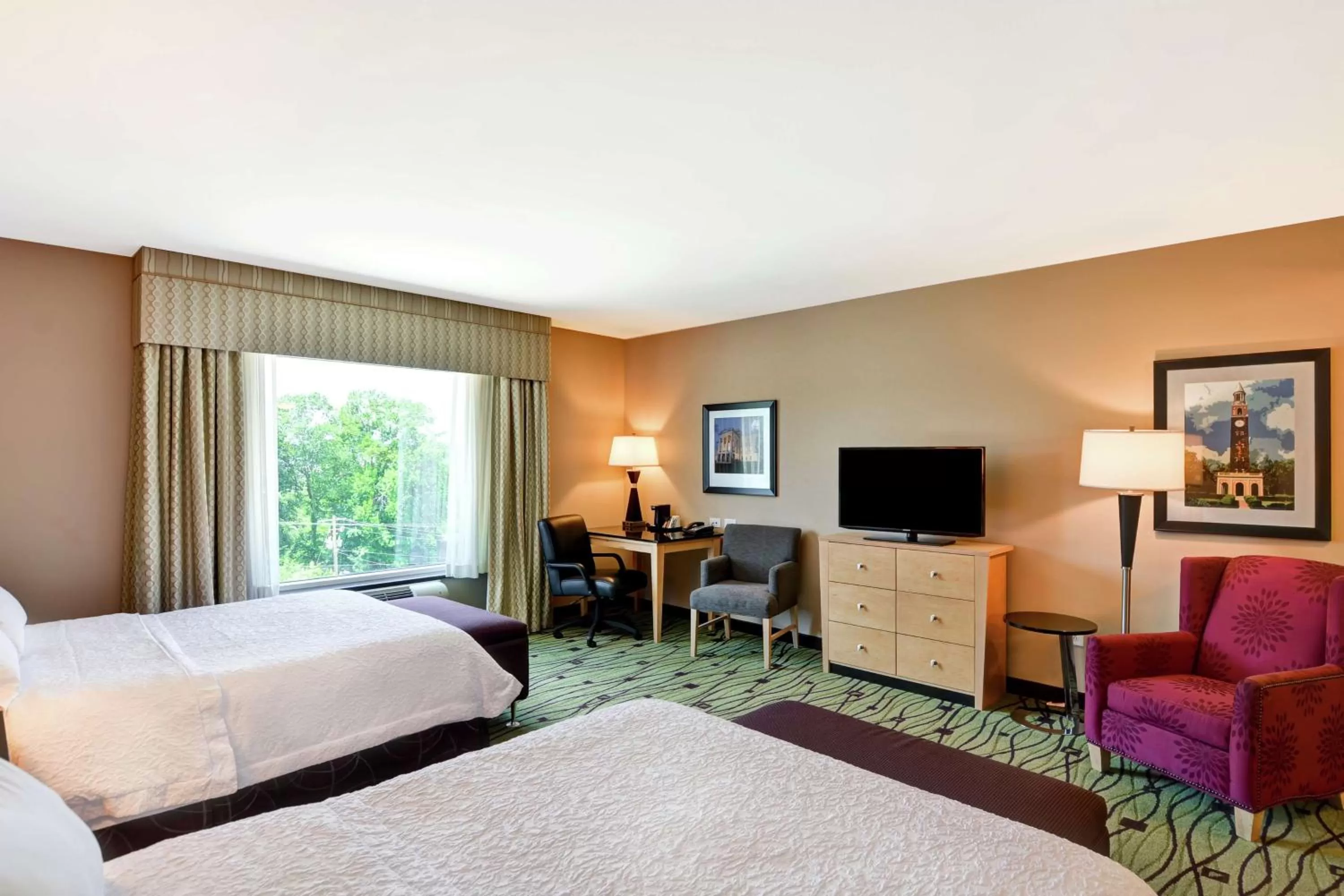 Queen Room with Two Queen Beds - Mobility and Hearing Access/Non-Smoking in Hampton Inn & Suites Crabtree