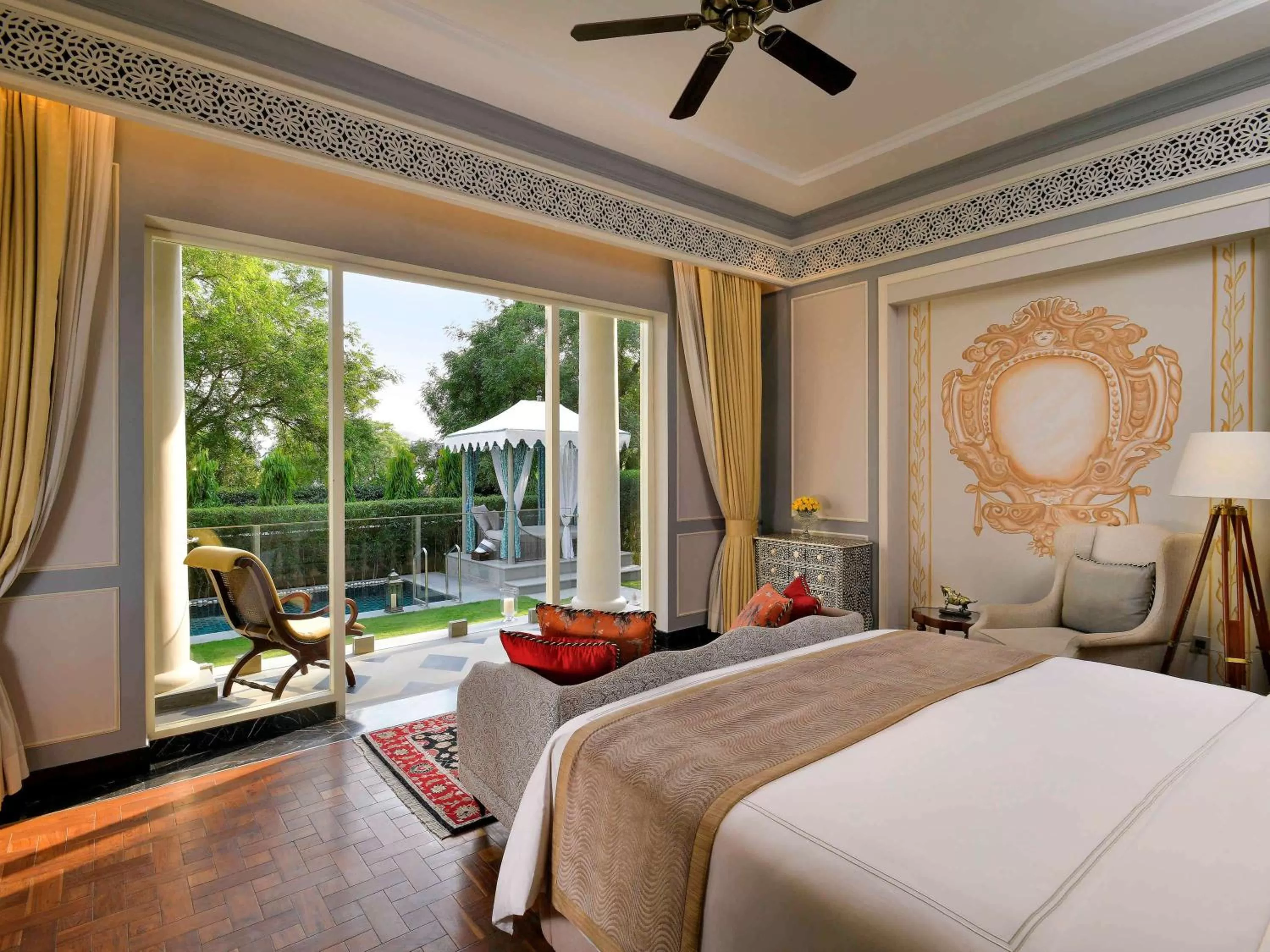 Flamingo Signature Twin Room with Plunge Pool- 15% discount on Food & Soft Beverages and Spa, 4 pieces laundry once per stay - single occupancy in Raffles Udaipur