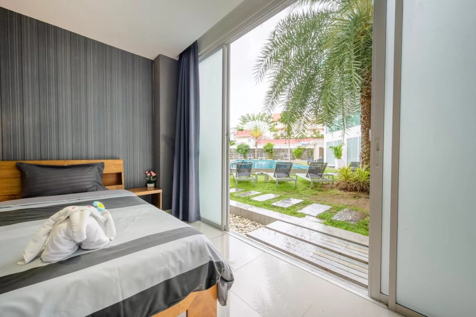 Double Room with Pool View in Cozy Resort, A Boutique Hotel