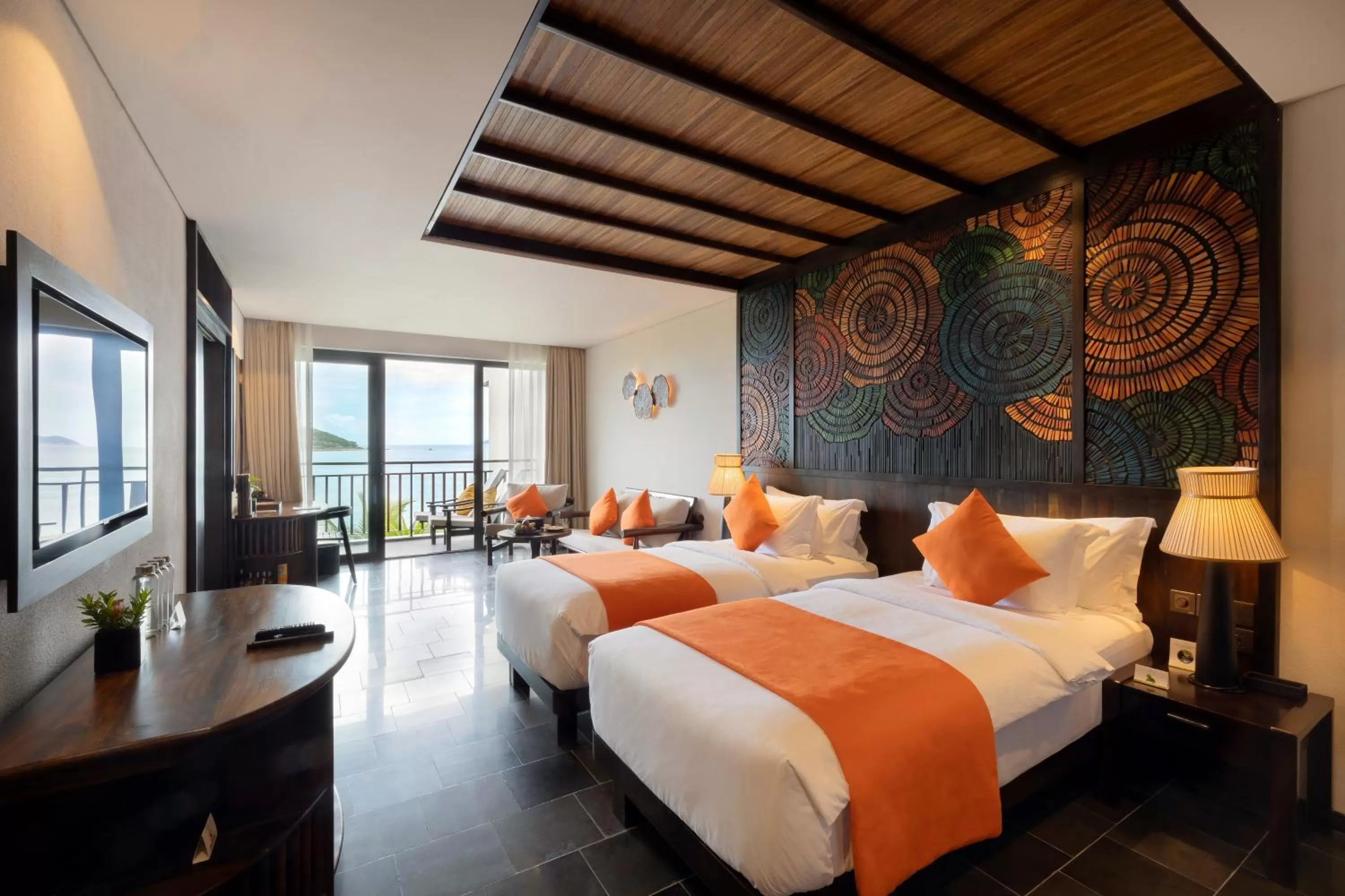 Deluxe Twin Room Ocean View With Children Themed Room in Amiana Resort Nha Trang