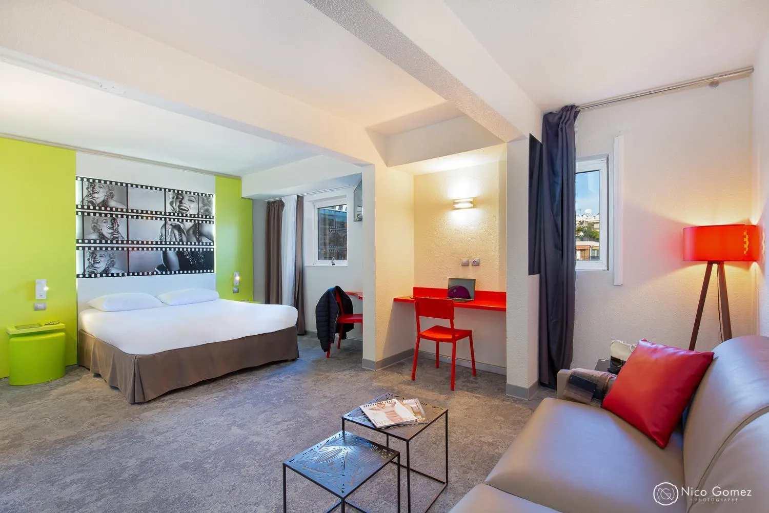 Standard Suite with Queen Bed and Sofa Bed in ibis Styles Cannes Le Cannet