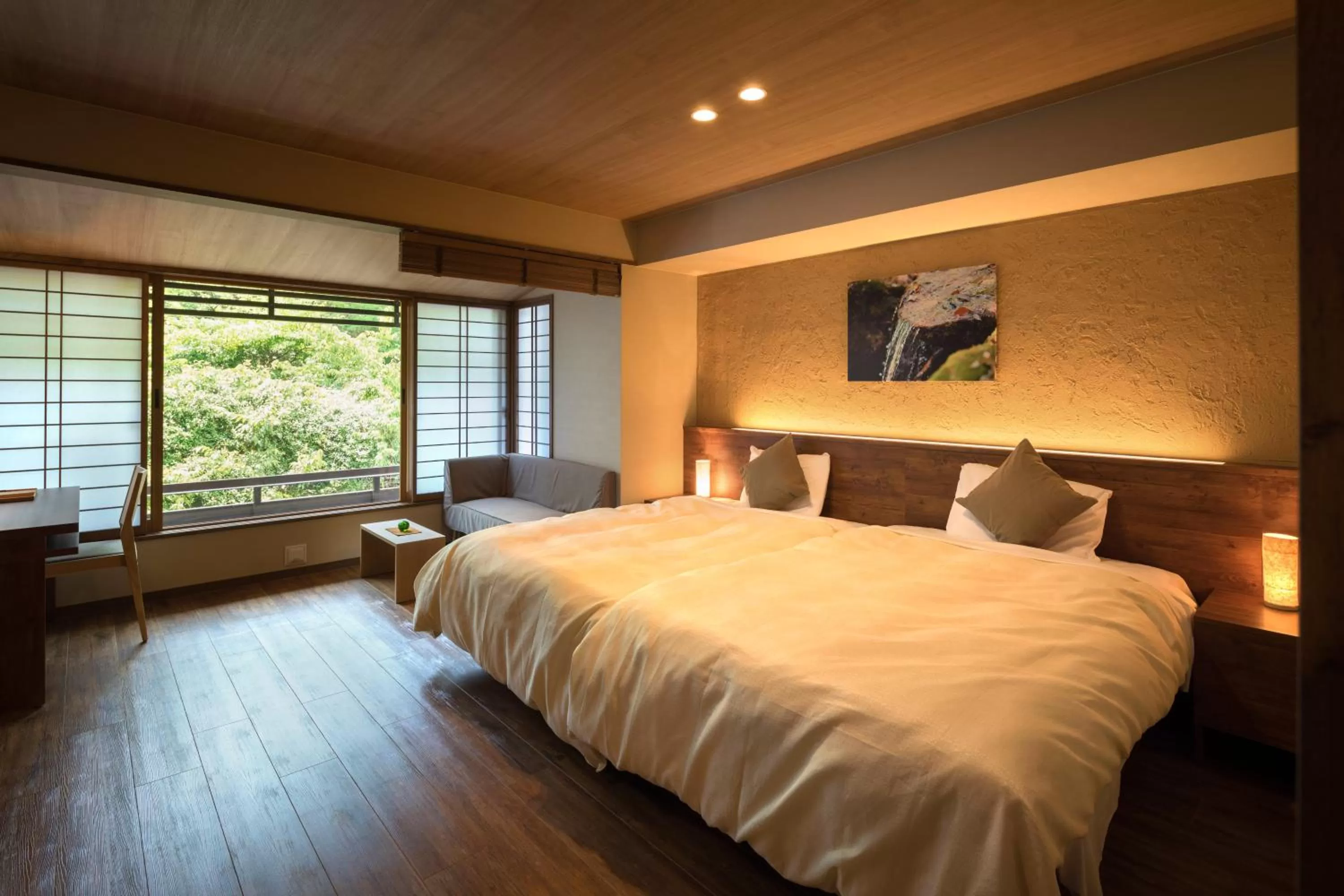 Twin Room with Mountain View in Hotel Miyajima Villa