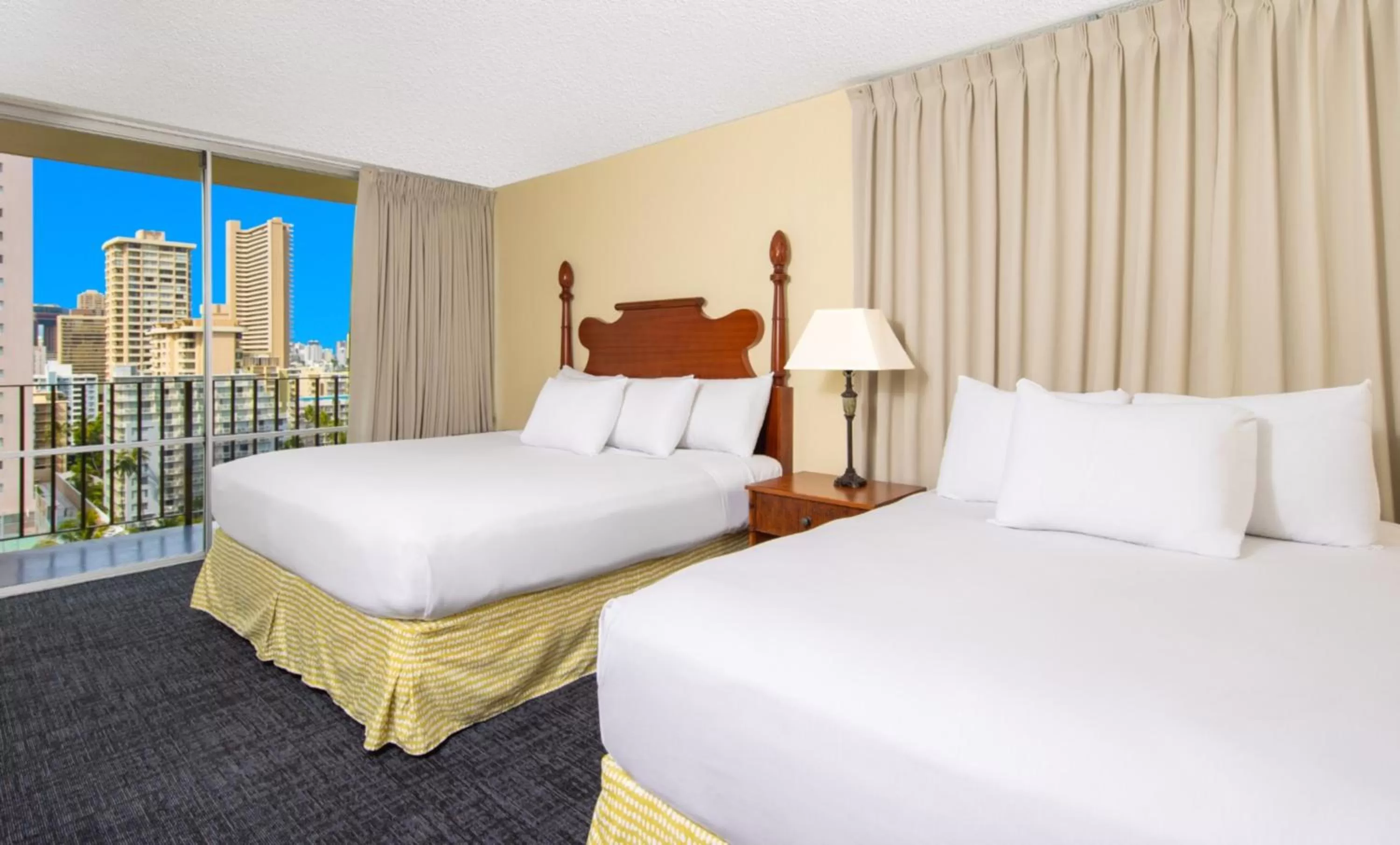 Sky View Two Doubles with Kitchen in Ohia Waikiki Studio Suites