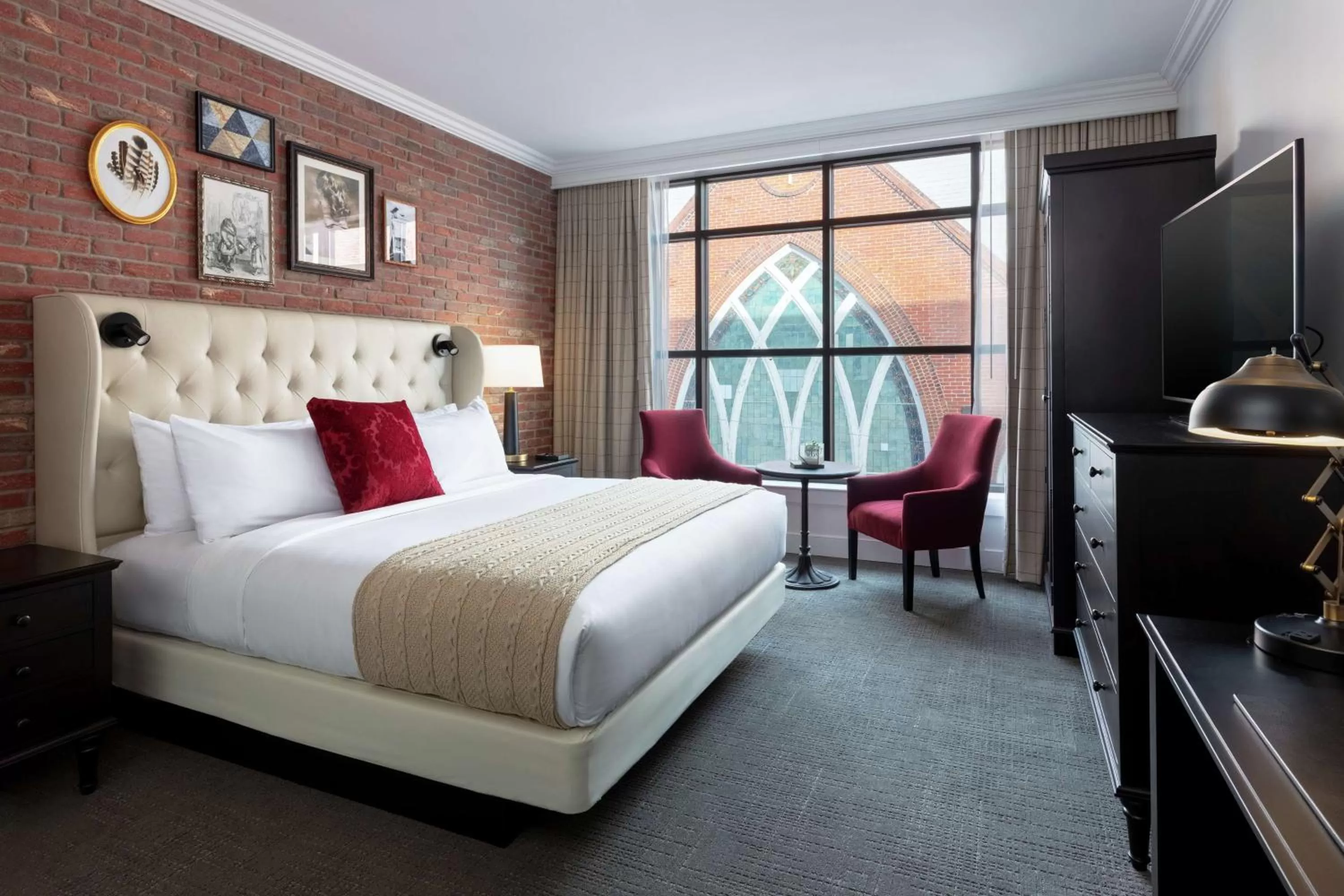 Corner King Studio Suite in Foundry Hotel Asheville, Curio Collection By Hilton
