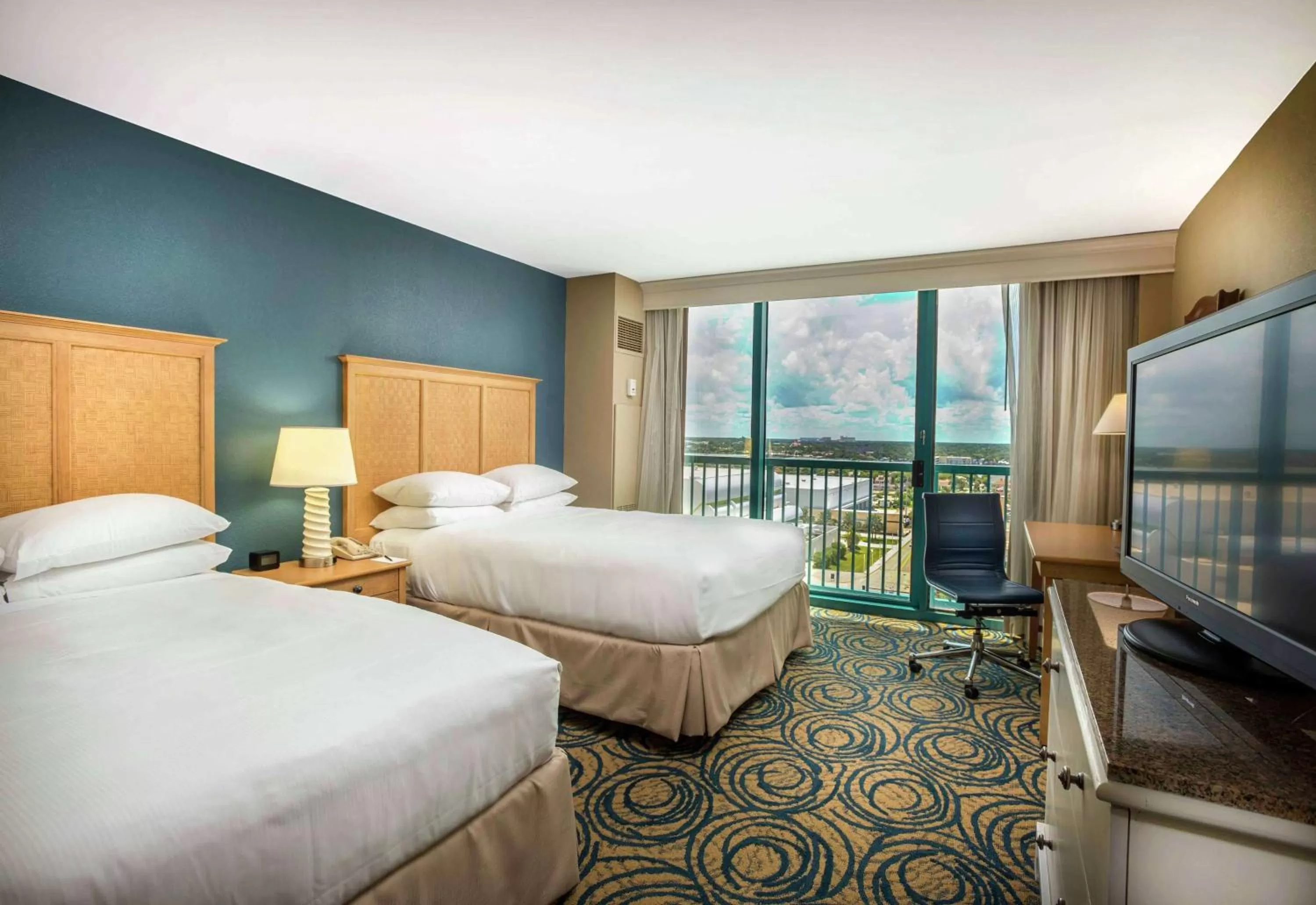 Queen Room with Two Queen Beds - single occupancy - Disability Access in Hilton Daytona Beach Resort