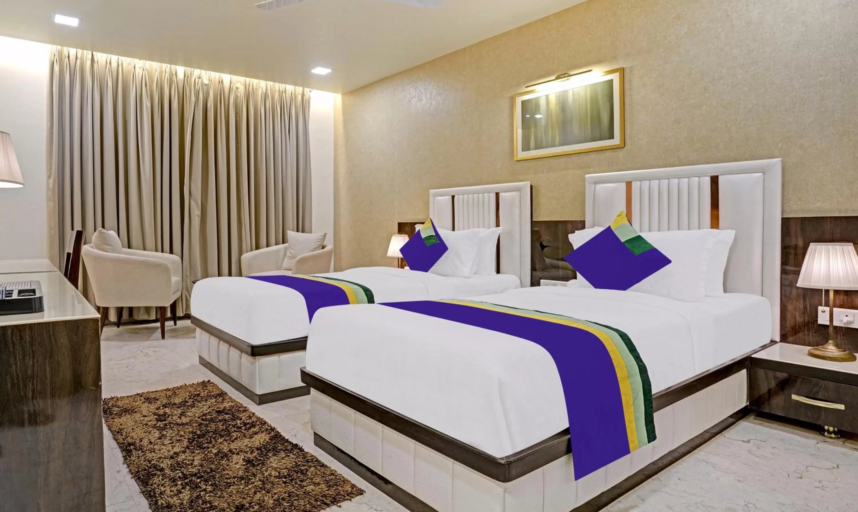 Deluxe Double Room - single occupancy in Treebo Premium Golden Bliss Trimurti Nagar Square