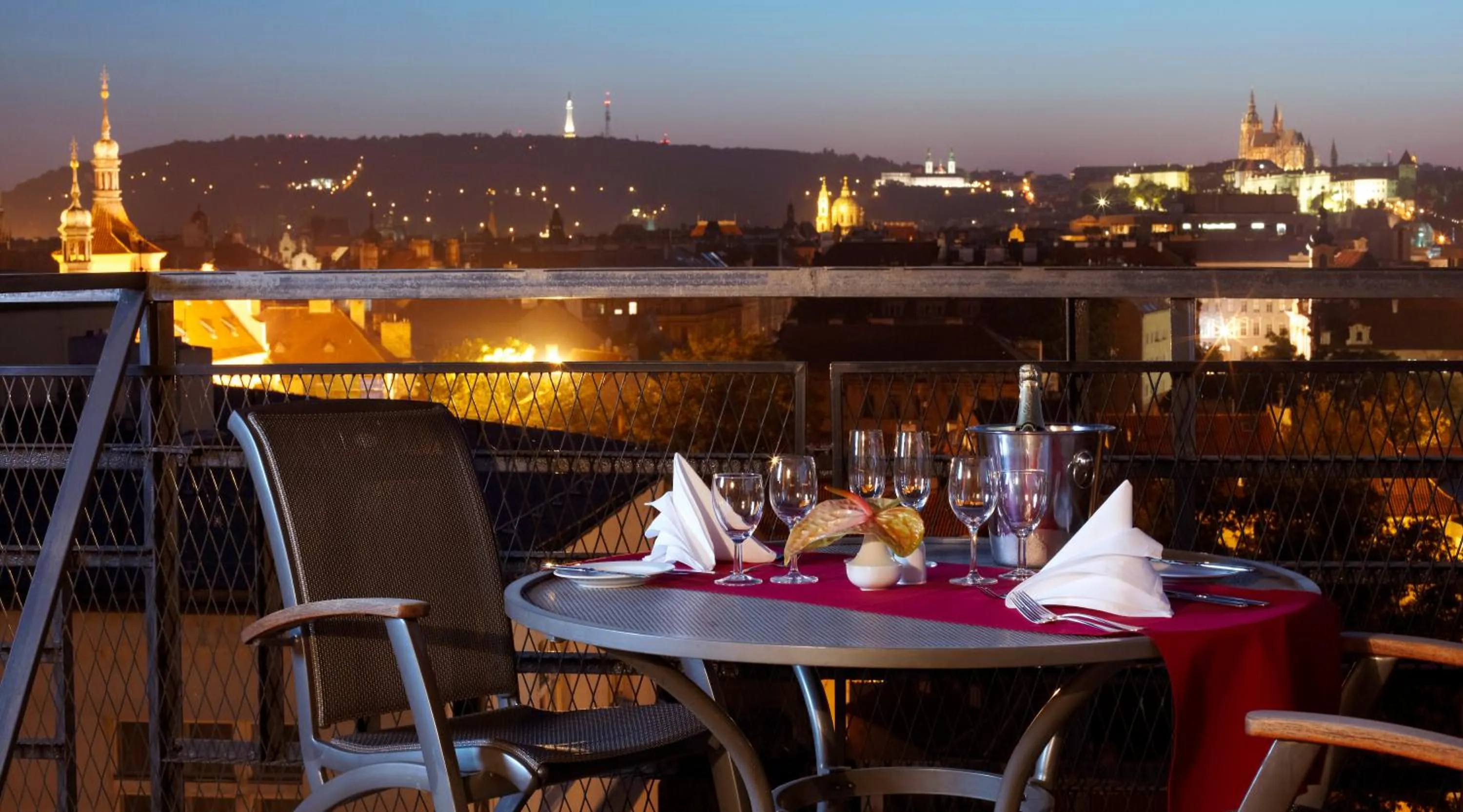 Roof top terrace suite in Clarion Hotel Prague Old Town