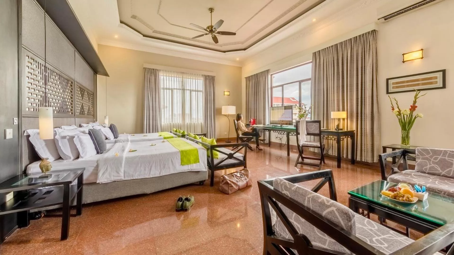 Photo of the whole room, Bed in White Mansion 白色公馆