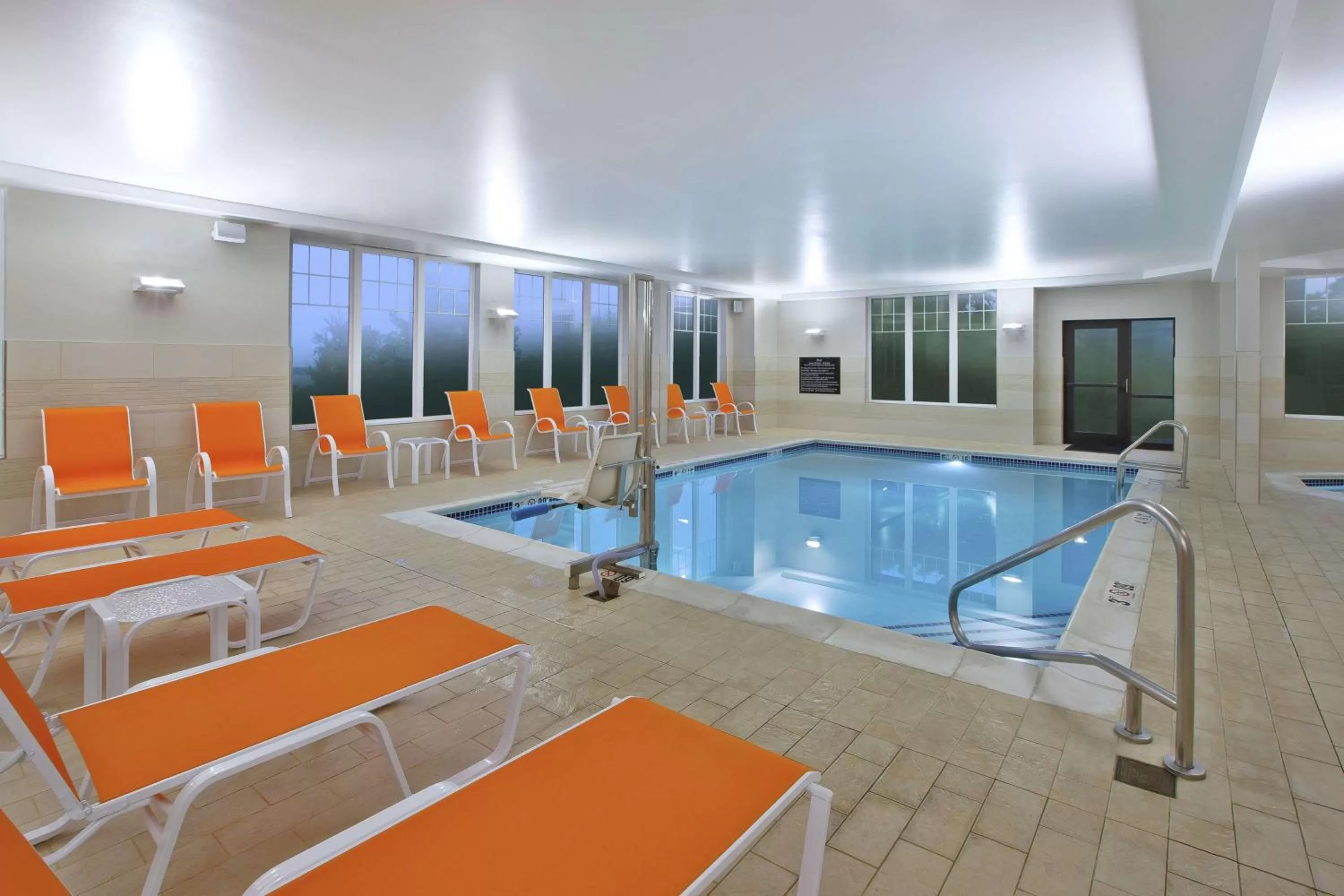 Pool view in Hampton Inn Bar Harbor
