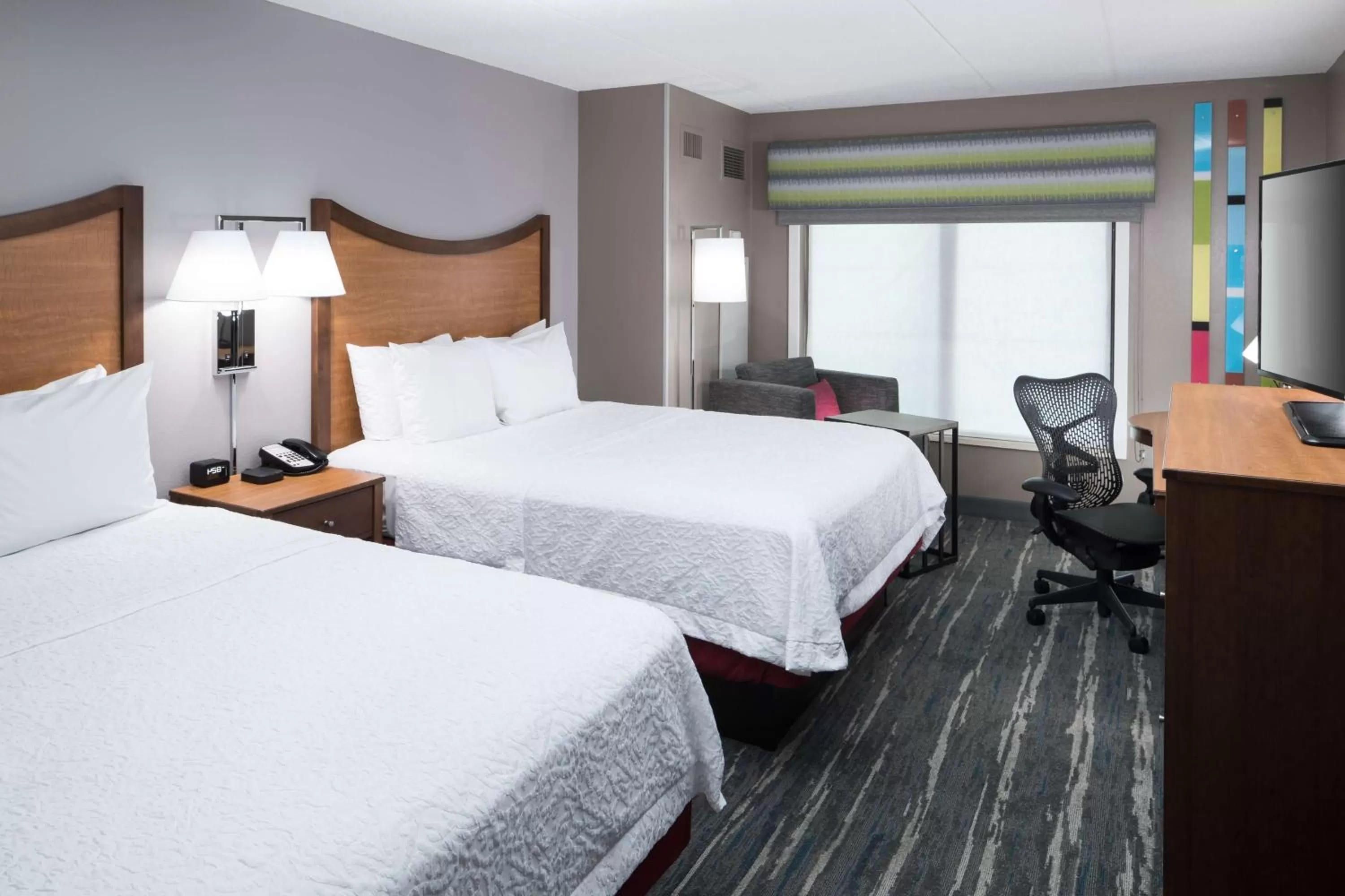 Room with Two Queen Beds - Non-Smoking in Hampton Inn & Suites Chicago North Shore