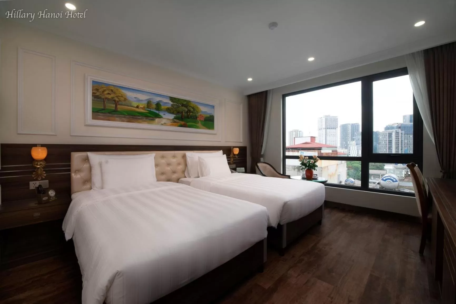Executive Twin room with City View in Hillary Hanoi Hotel