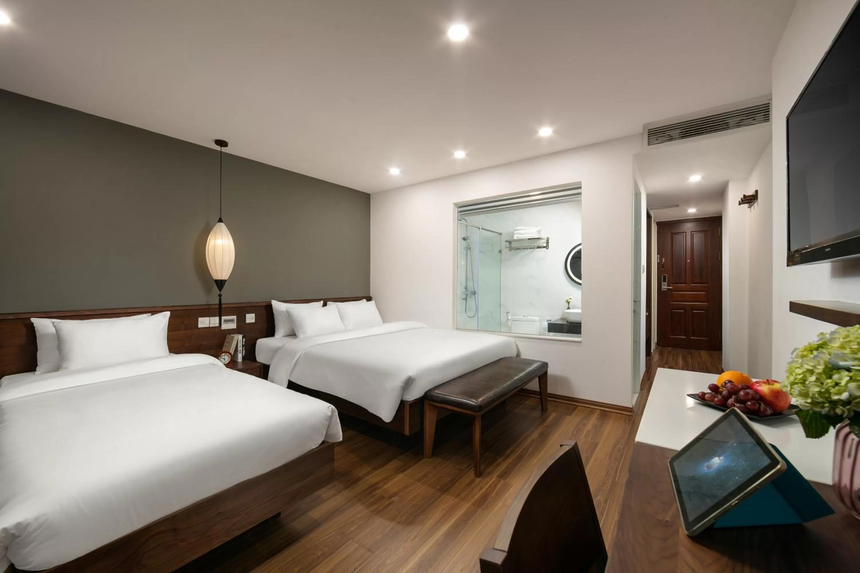 Connecting suite city view room in Hanoi Exclusive Hotel