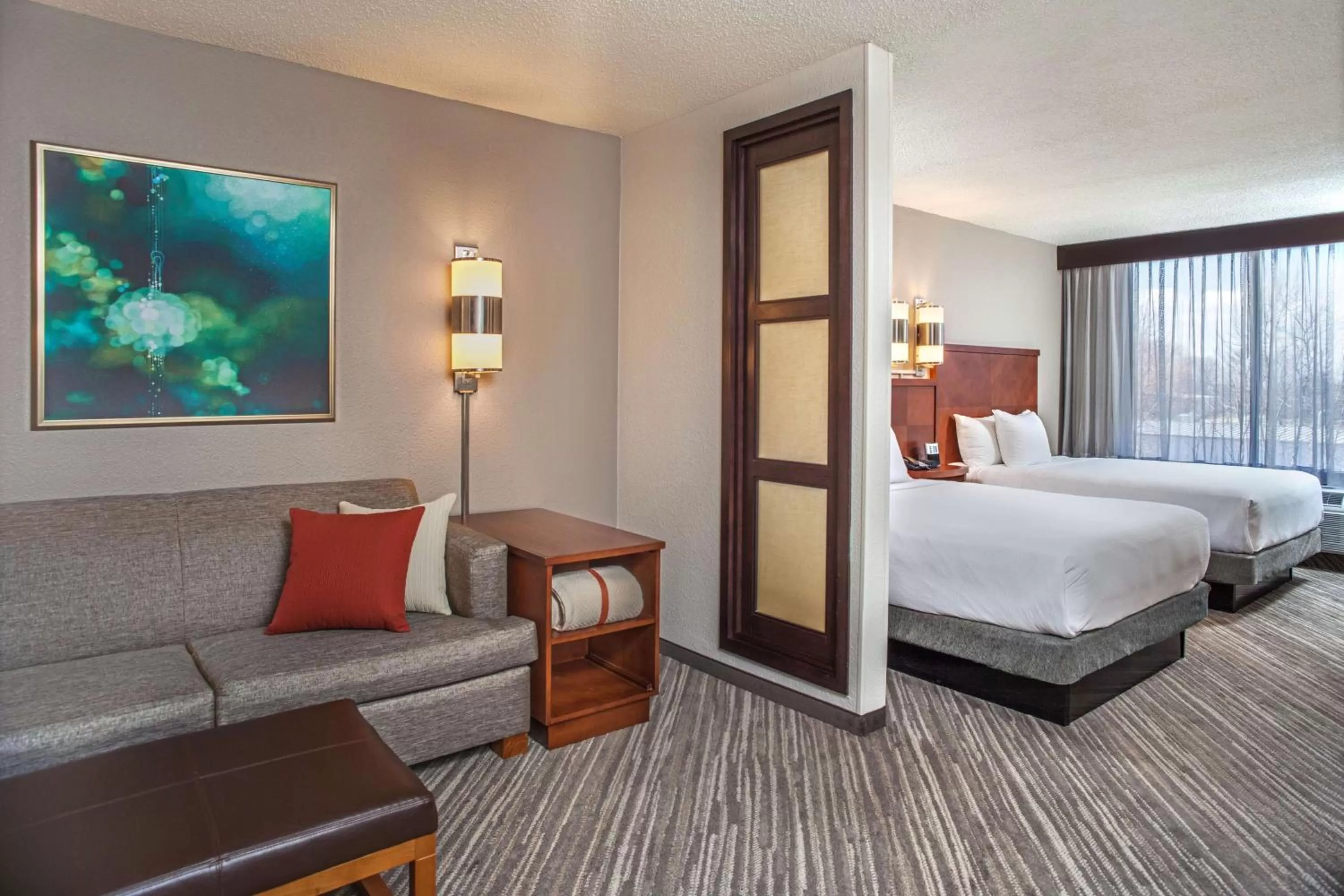 Double Room with Two Double Beds and Sofa bed - High Floor in Hyatt Place Cincinnati Blue Ash