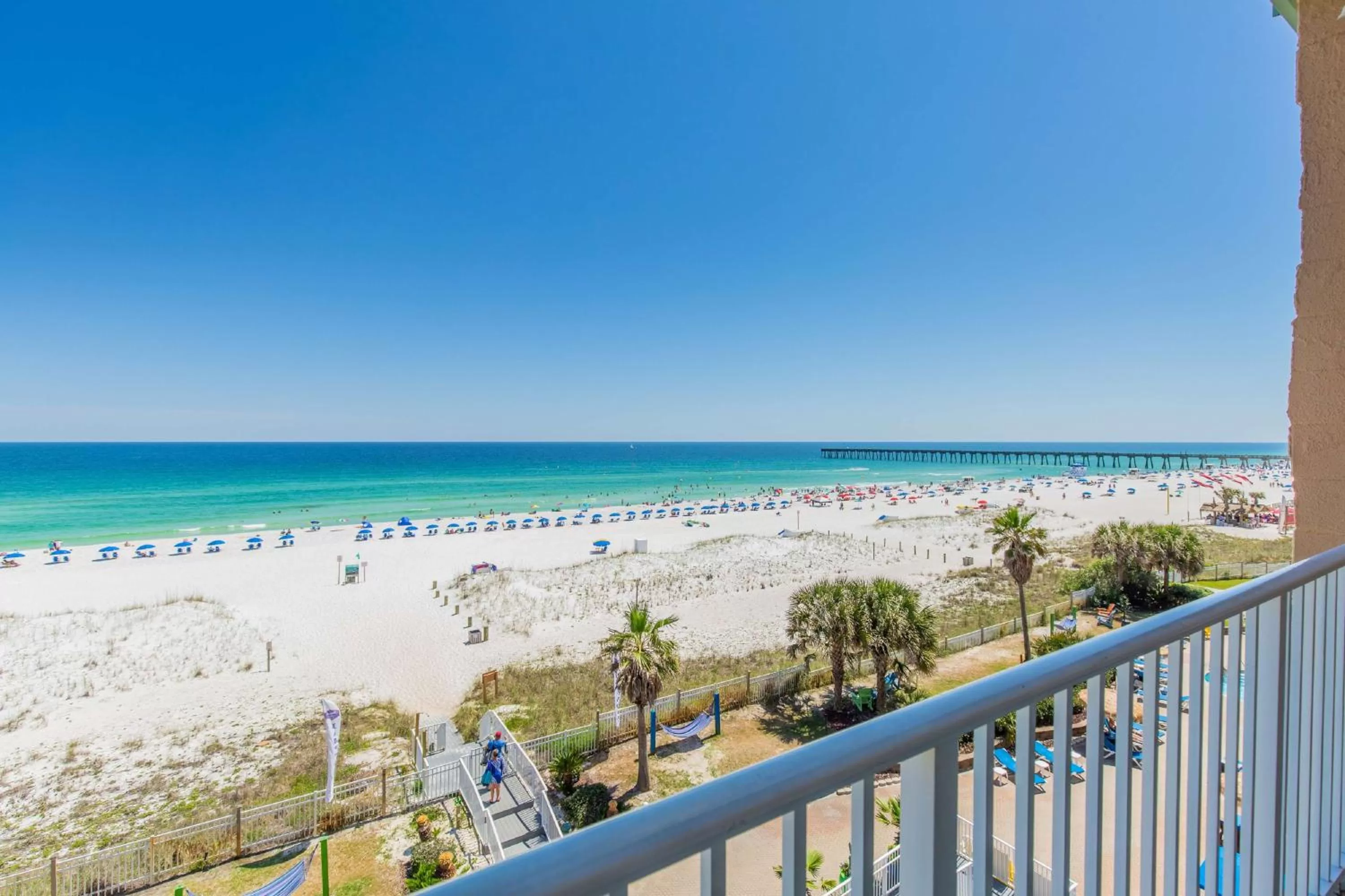 Queen Room with Two Queen Beds With Balcony - Gulf View in Hampton Inn Pensacola Beach