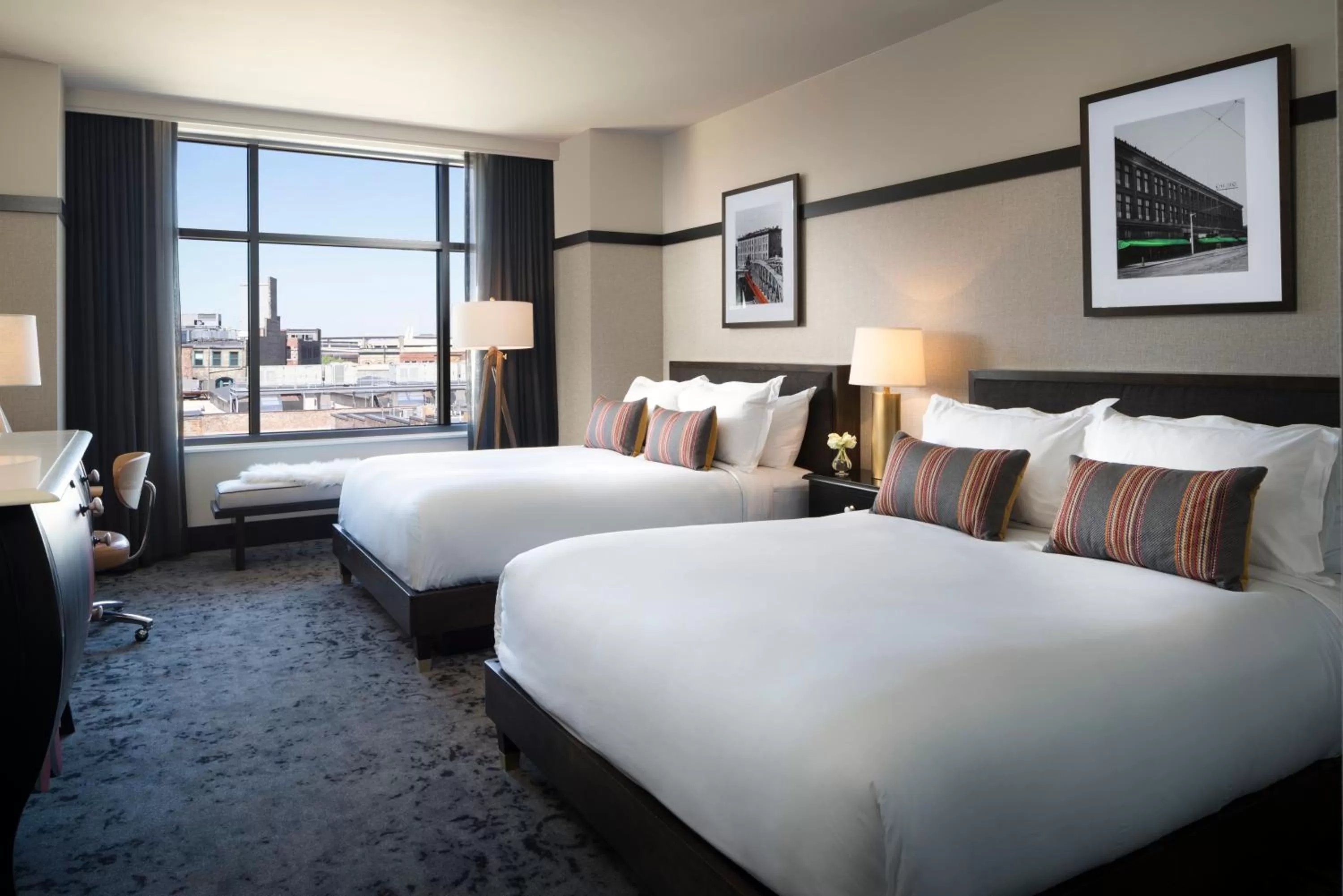Queen Room with Two Queen Beds and Mobility Accessible Roll-In Shower in Kimpton Journeyman Hotel by IHG