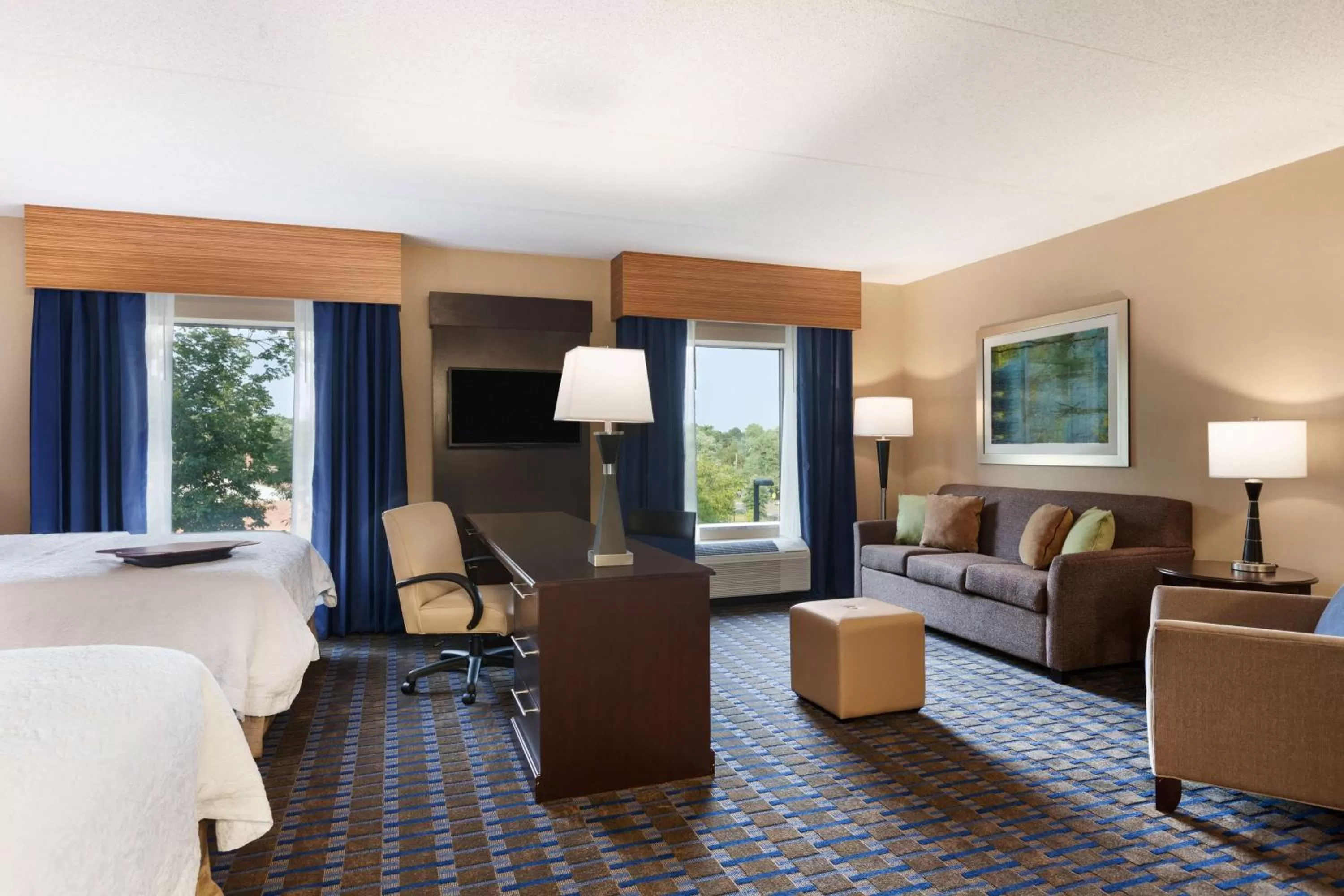 Queen Studio Suite with Two Queen Beds - Non-Smoking in Hampton Inn and Suites Camp Springs