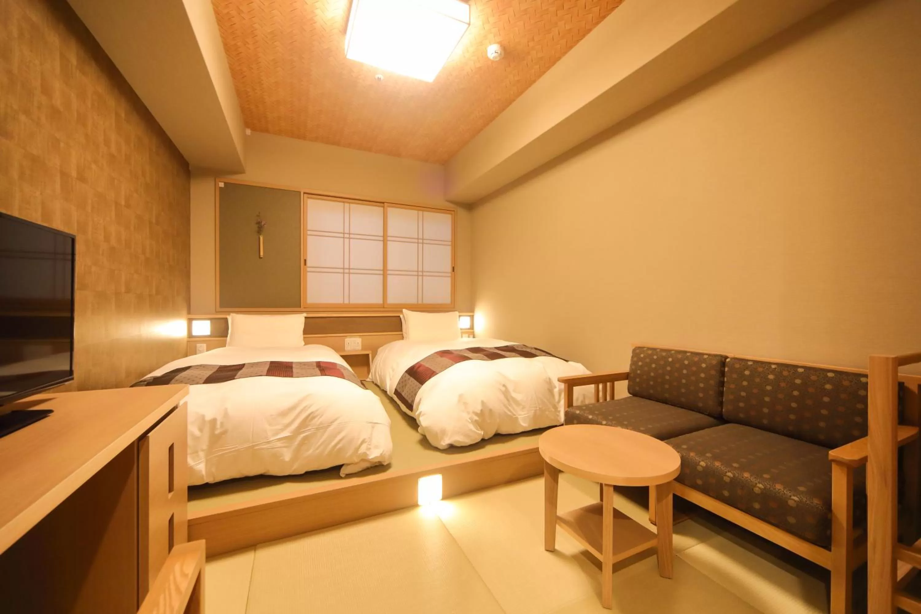 Economy Twin Room with Tatami Floor without Cleaning Service in Onyado Nono Namba Natural Hot Spring