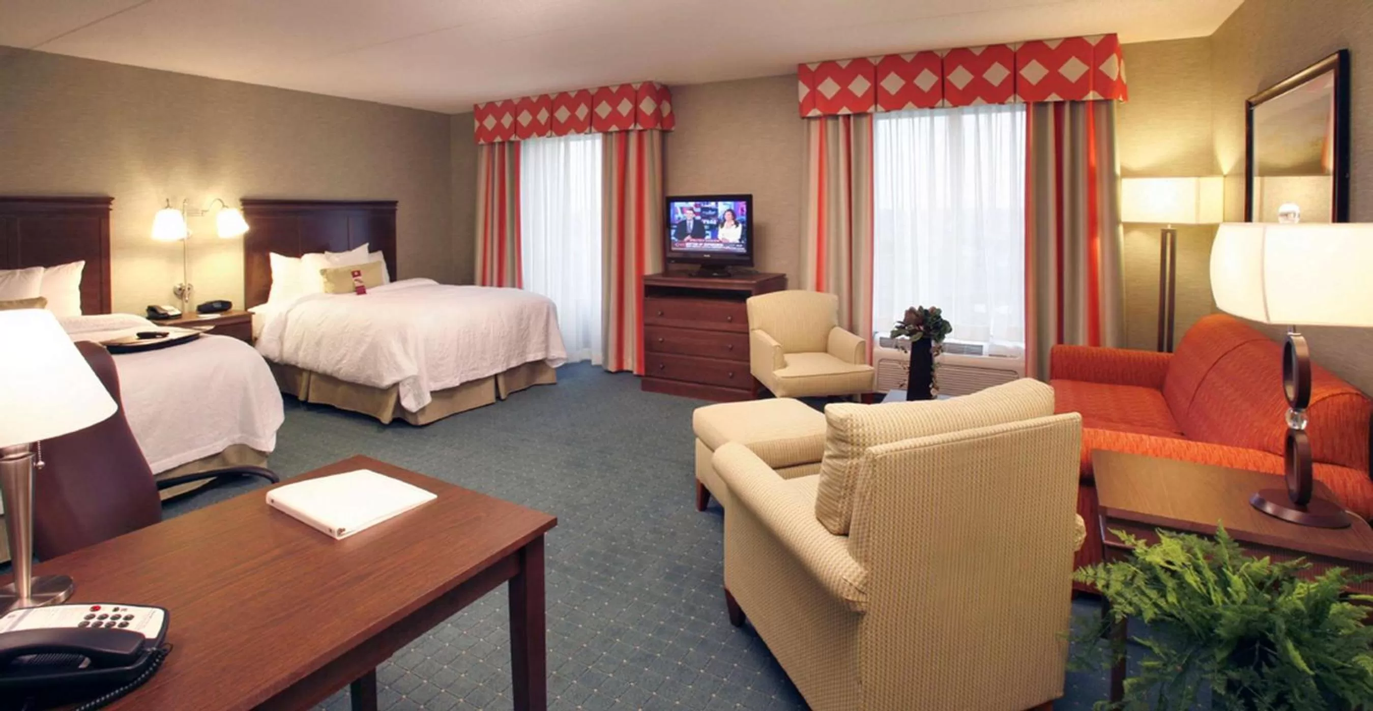 Queen Studio Suite with Two Queen Beds and Sofa Bed - Non-Smoking in Hampton Inn & Suites Columbus Polaris
