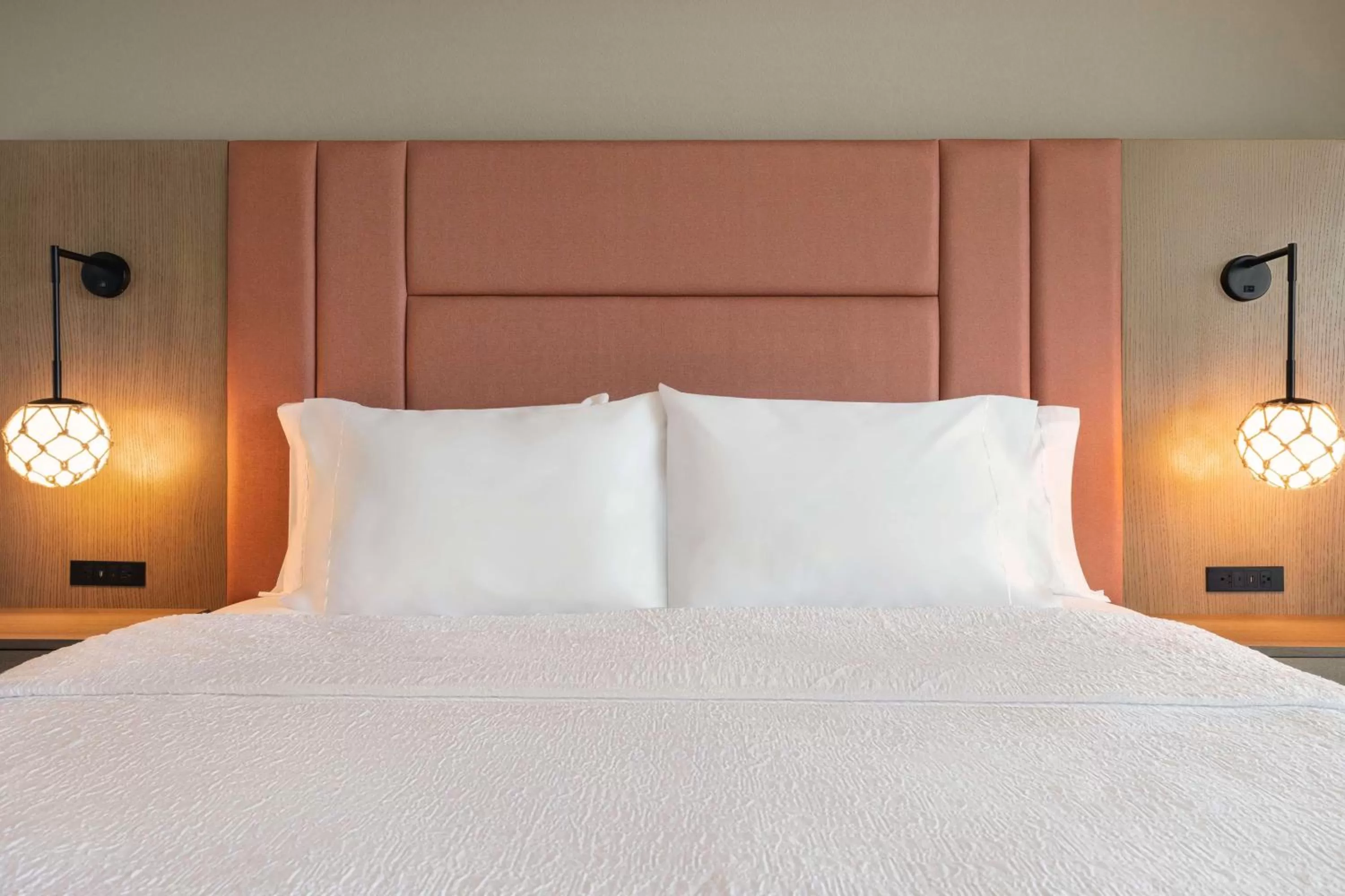 King Room with Sofa Bed and Shower - Partial Ocean View - Floor 2  in Hampton Inn Virginia Beach-Oceanfront South