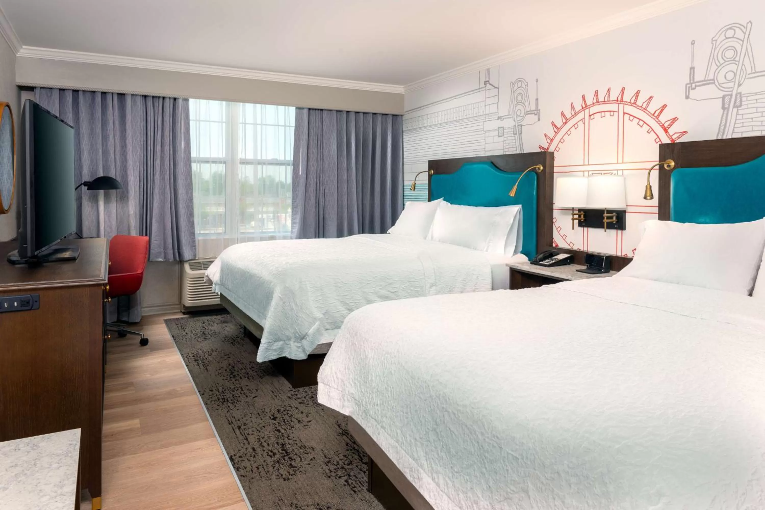 Room with Two Queen Beds - Non-Smoking in Hampton Inn Buffalo-Williamsville