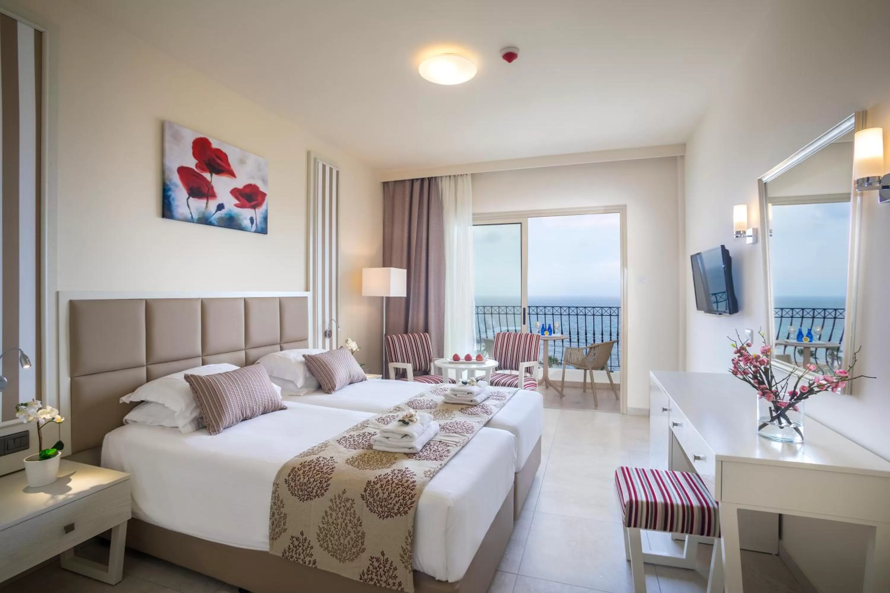 Superior Double or Twin Room with Sea View - single occupancy in Aquamare Beach Hotel & Spa