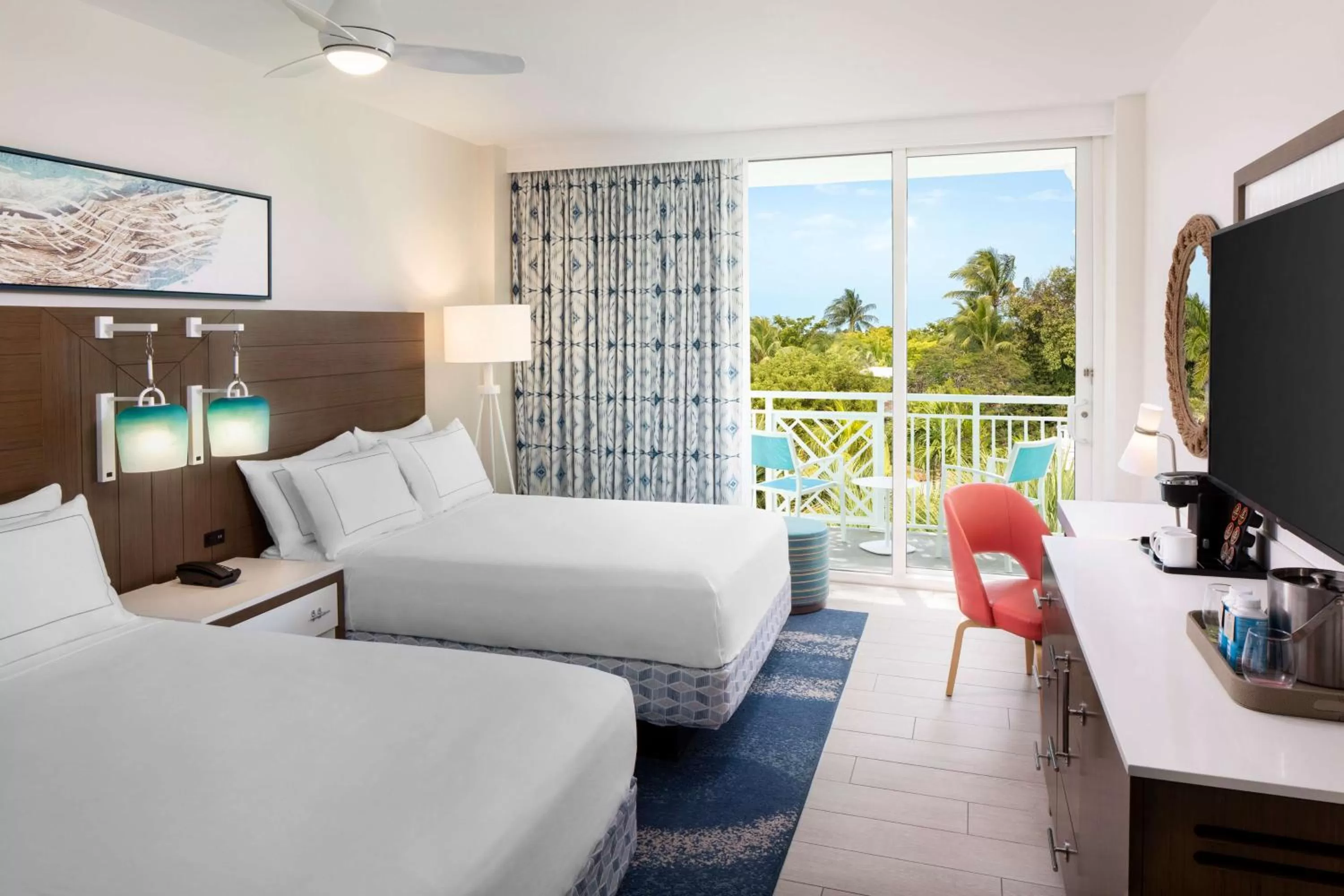 Double Room with Two Double Beds and Key West View in The Reach Key West, Curio Collection by Hilton