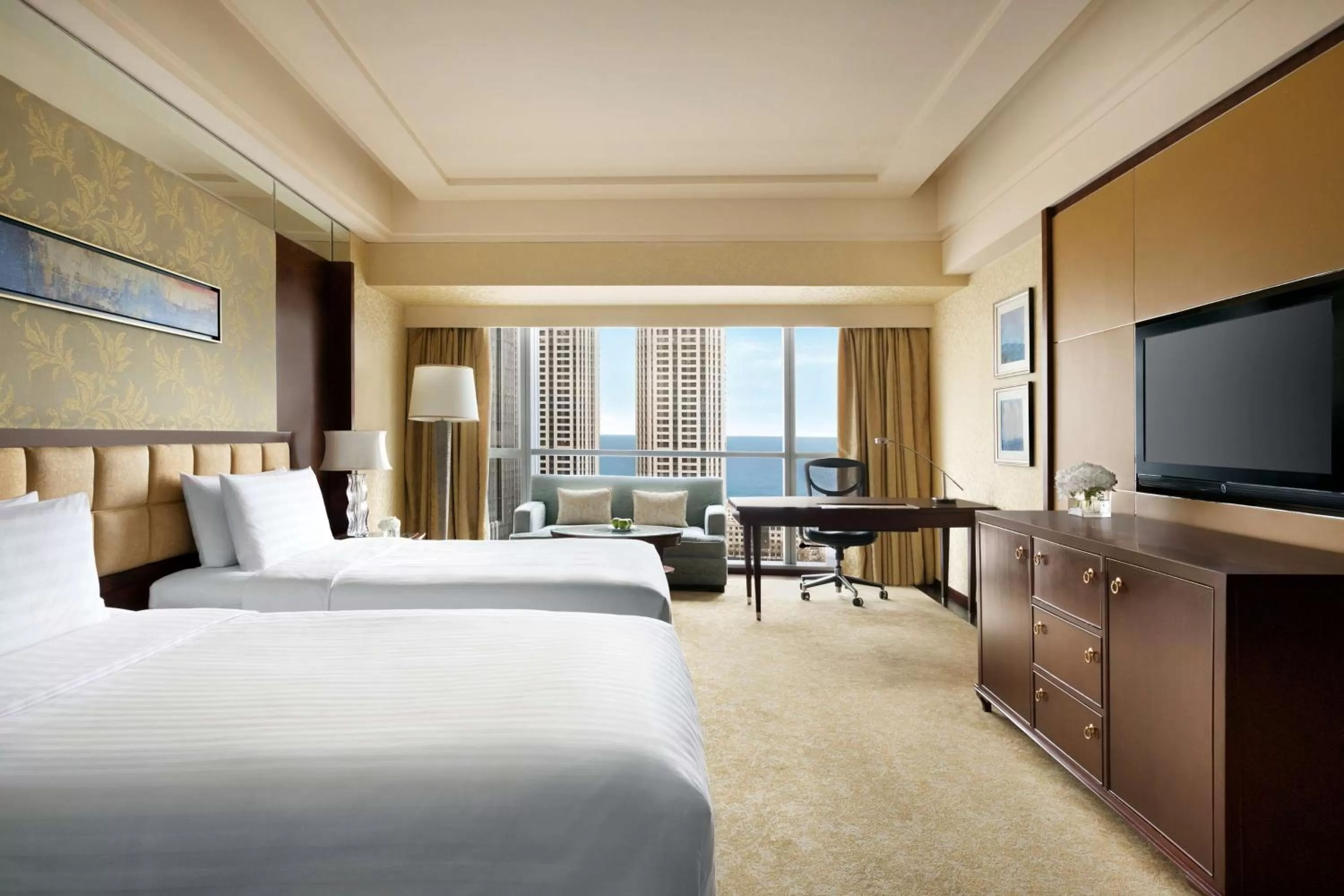 Premier Twin Room - Valley Wing in Shangri-La Qingdao - May Fourth Square