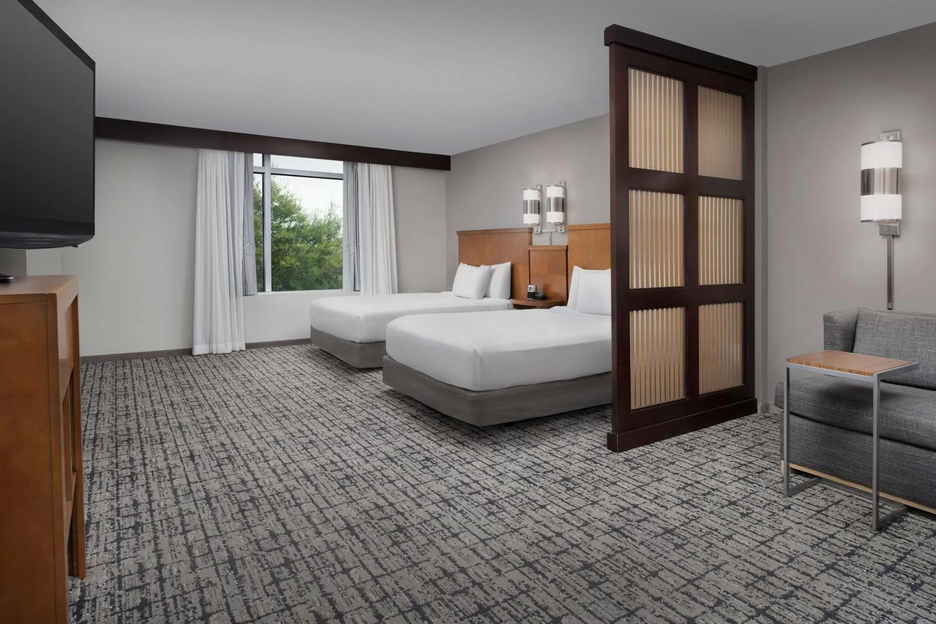 Queen Room with Two Queen Beds, Sofa Bed and Accessible Tub in Hyatt Place Sugar Land