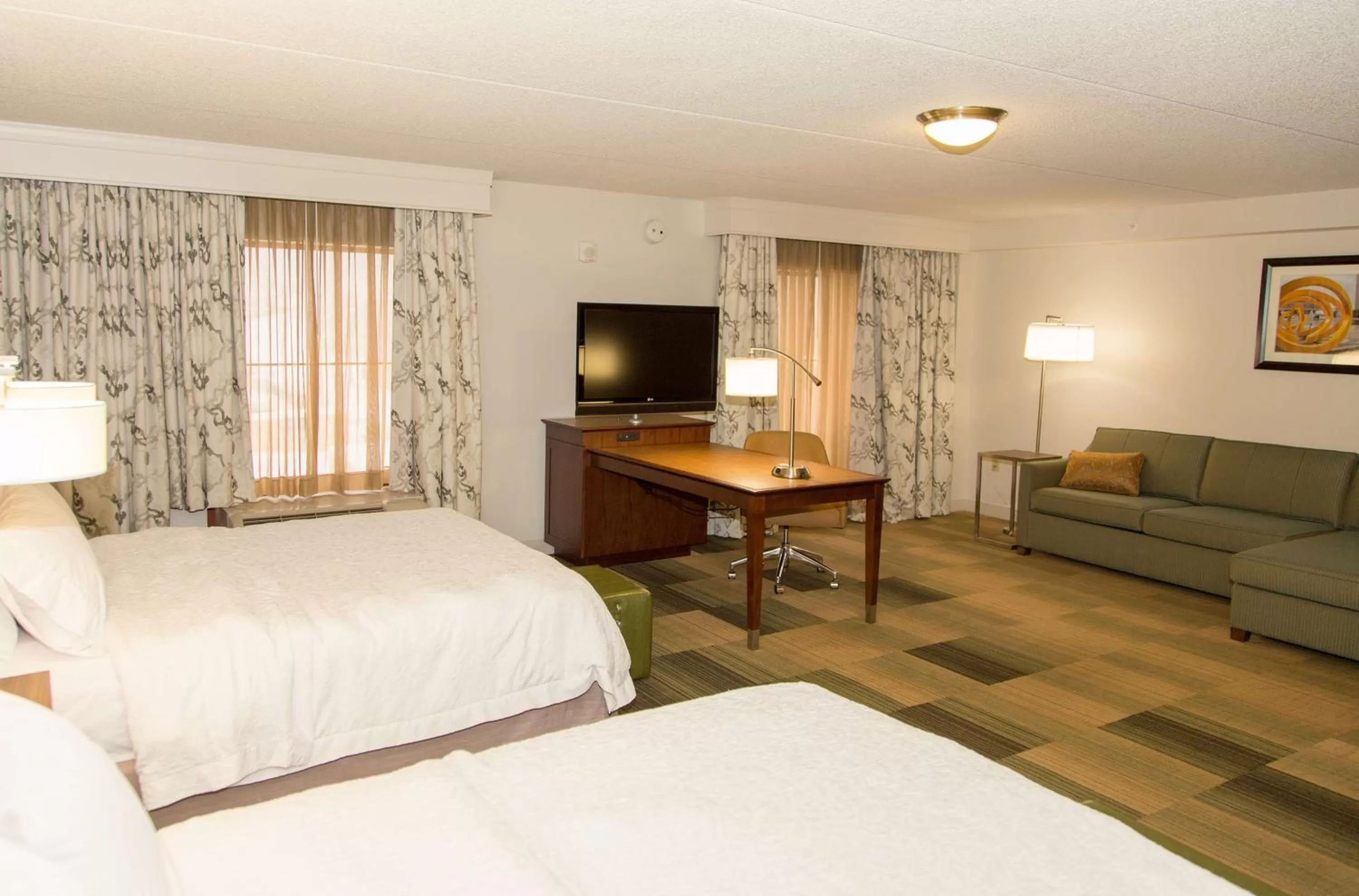 Queen Studio Suite with Two Queen Beds and Sofa Bed - Non-Smoking in Hampton Inn & Suites Albany-Downtown